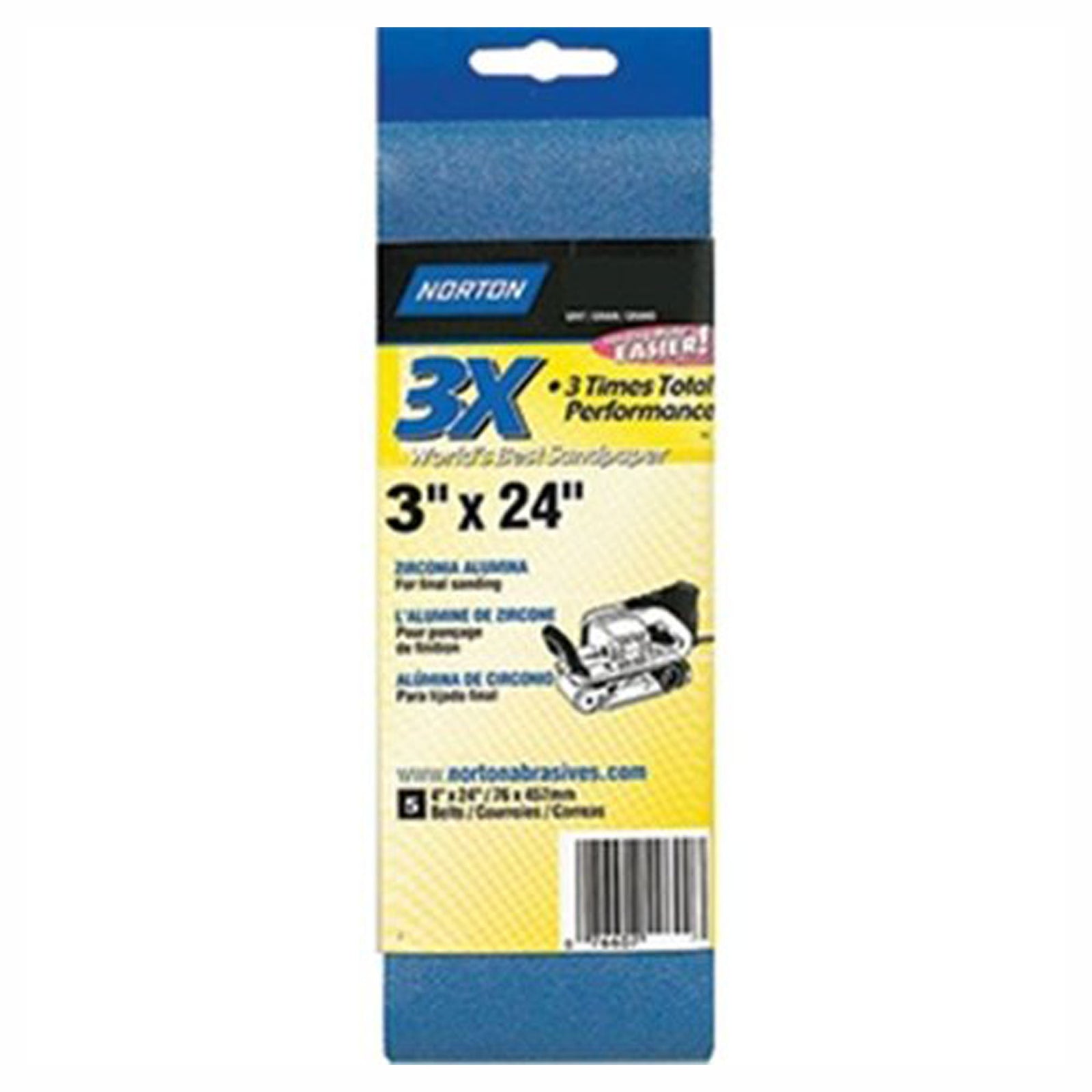 bande abrasive, 3'' x 24'', 120 gr