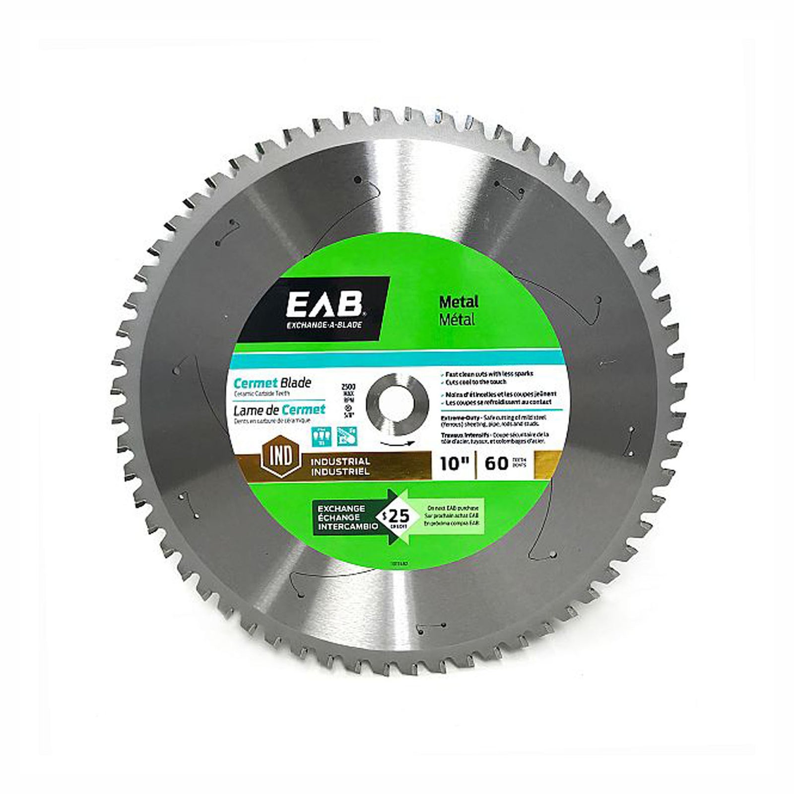 Lame de scie au carbure pour métaux, 10'' x 60 dents