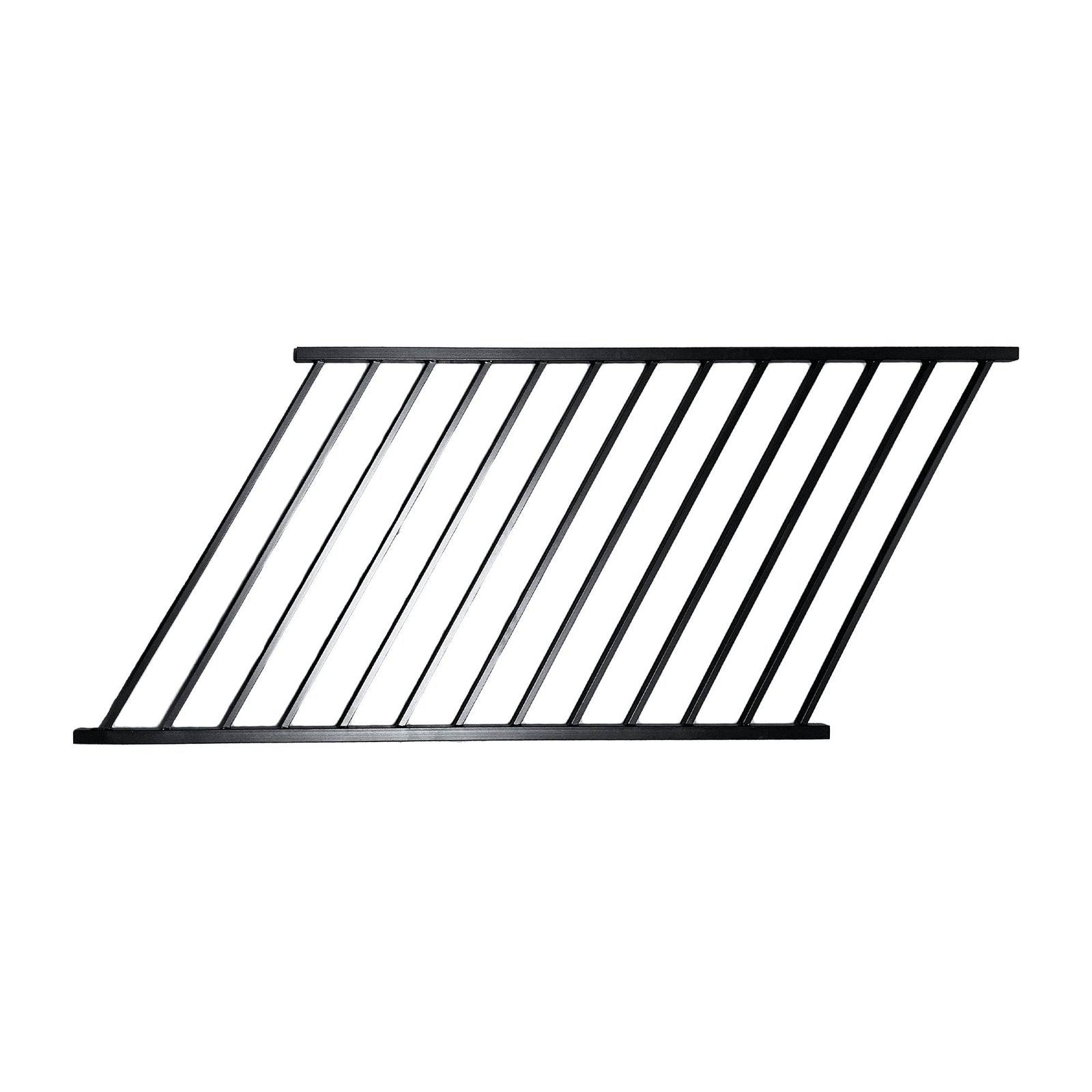 Section de rampe d'escalier, en acier, noir, 72'' x 34''