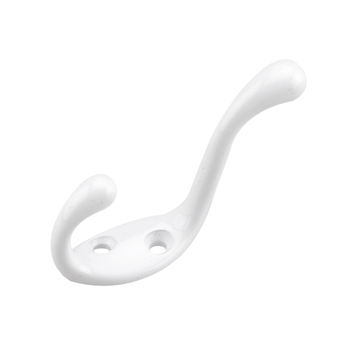 Crochet à vêtements robuste blanc # 235, 3-1/2''