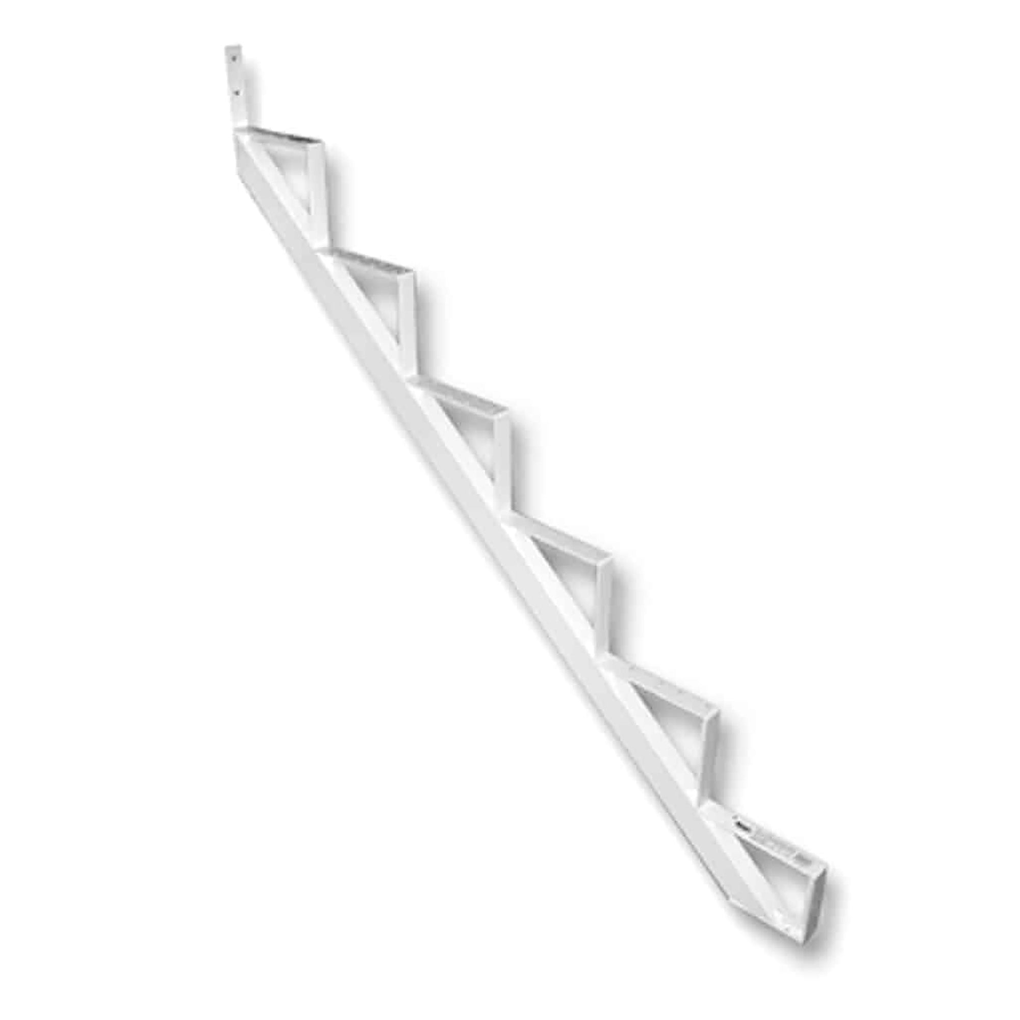 Limon d’aluminium à 6 marches, blanc – Collection 10 (9-1/16″)
