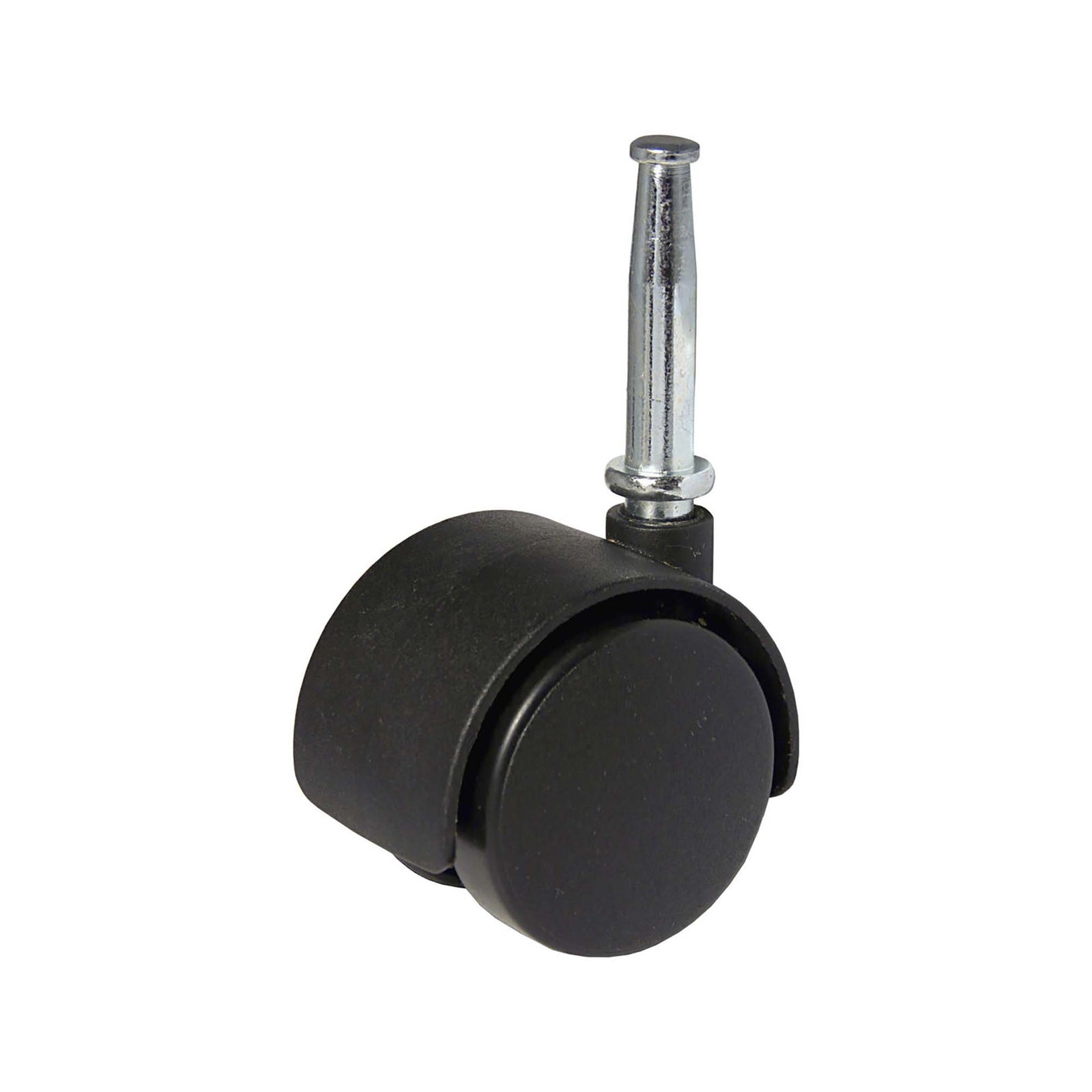 Roulette double pour meuble, pivotante sans frein, 1-5/8"