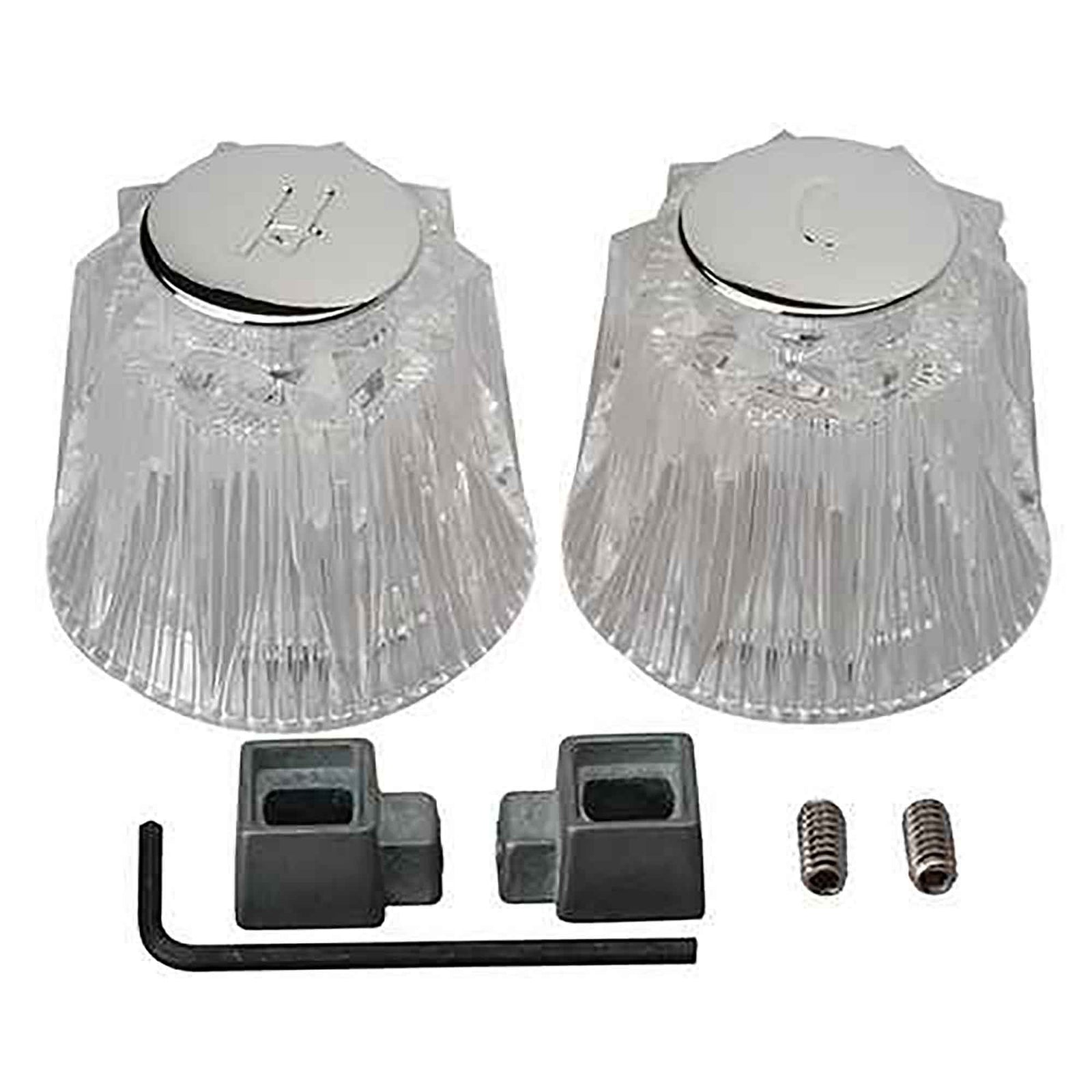 Poignées universelles de robinets en acrylique, 2 unités