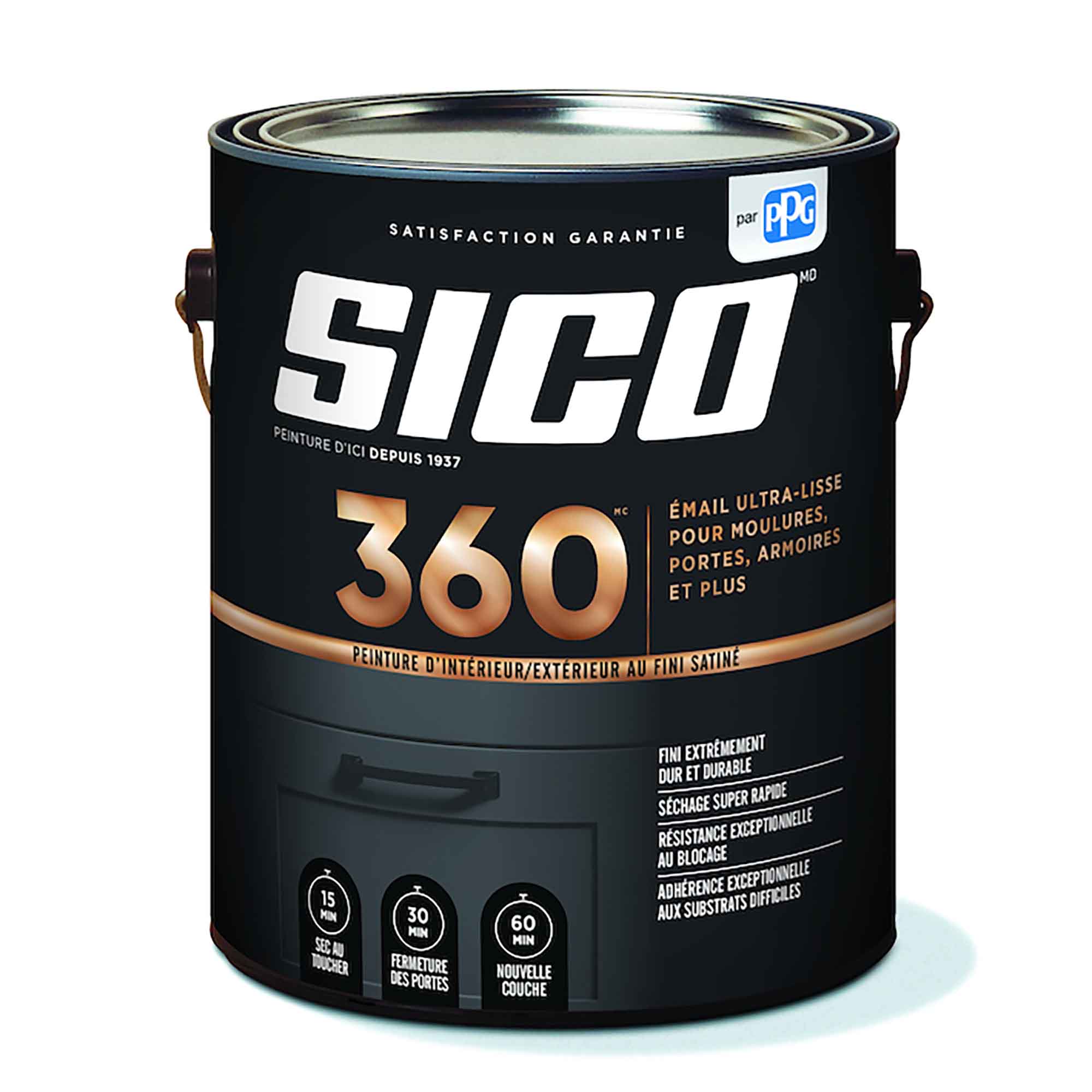 Peinture Sico 360, satinée, base moyenne, 946 ml