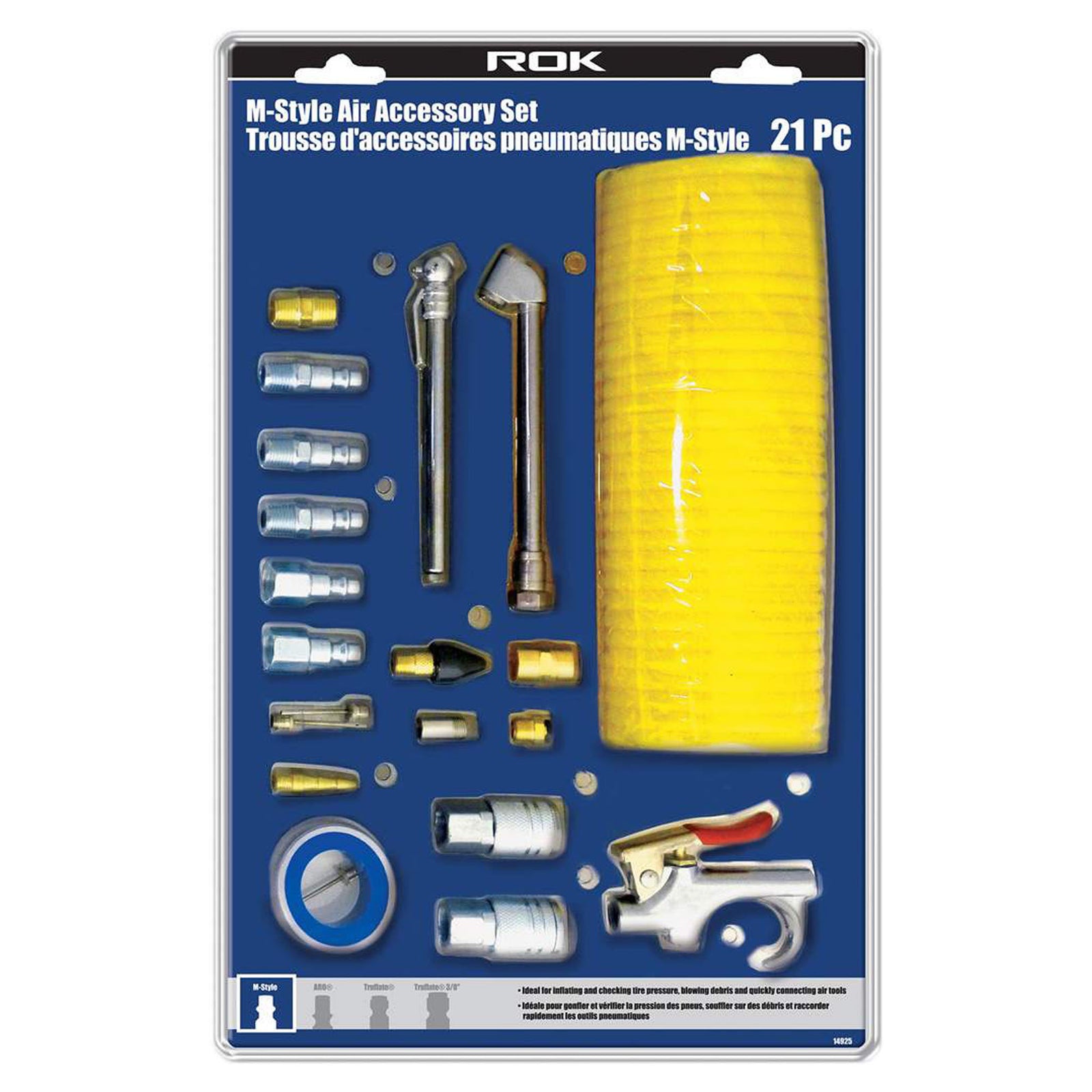 Trousse d'accessoires pneumatiques, de style M (emballage de 21)