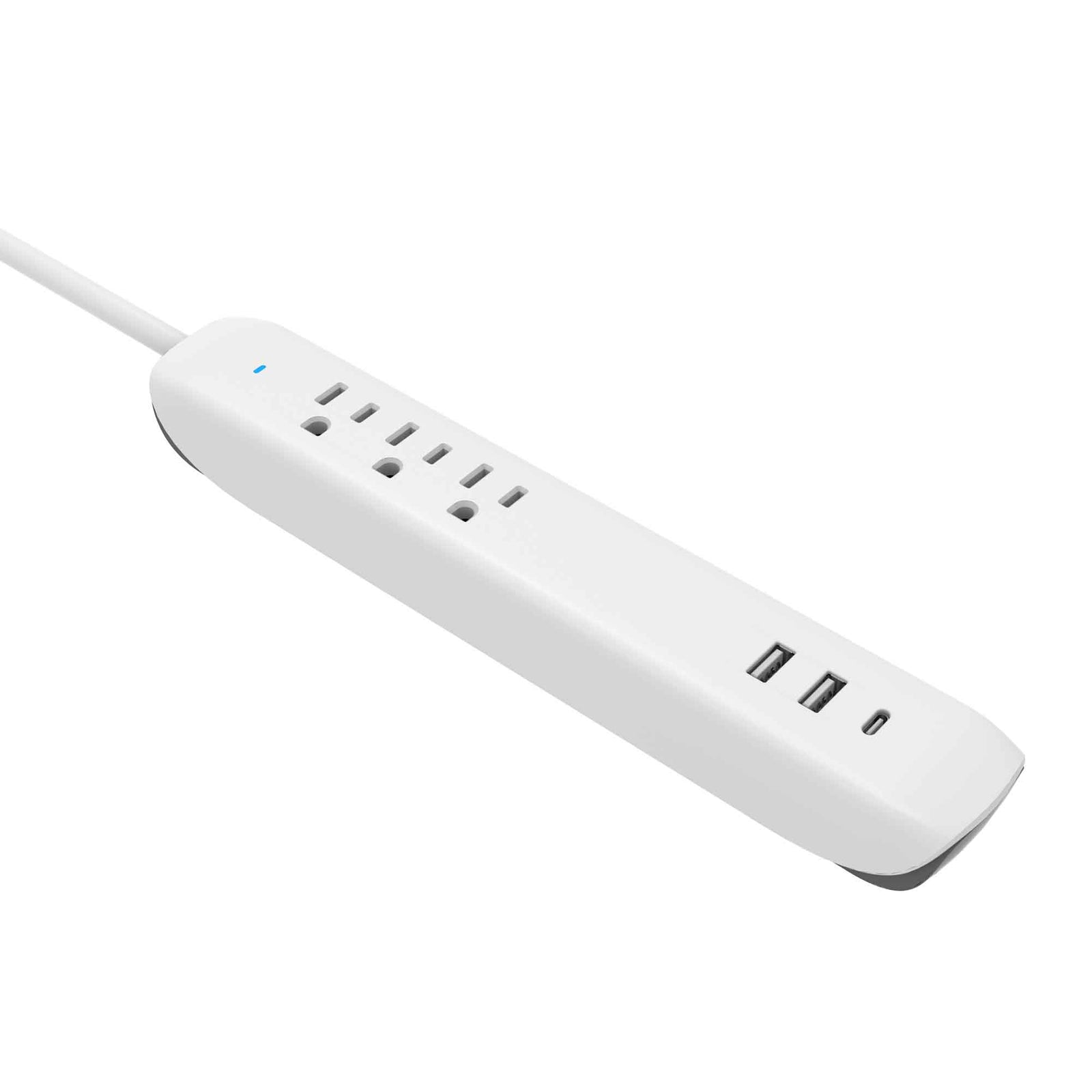 Barre d'alimentation 4 prises et 2 prises USB, 1350 joules