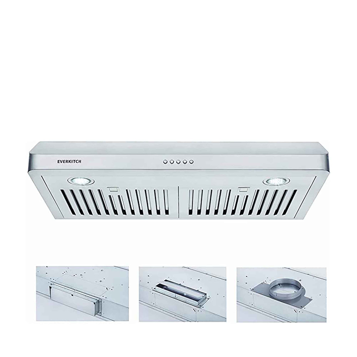 Hotte de cuisine en acier inoxydable 30&#39;&#39; 6 vitesses. 500 cfm