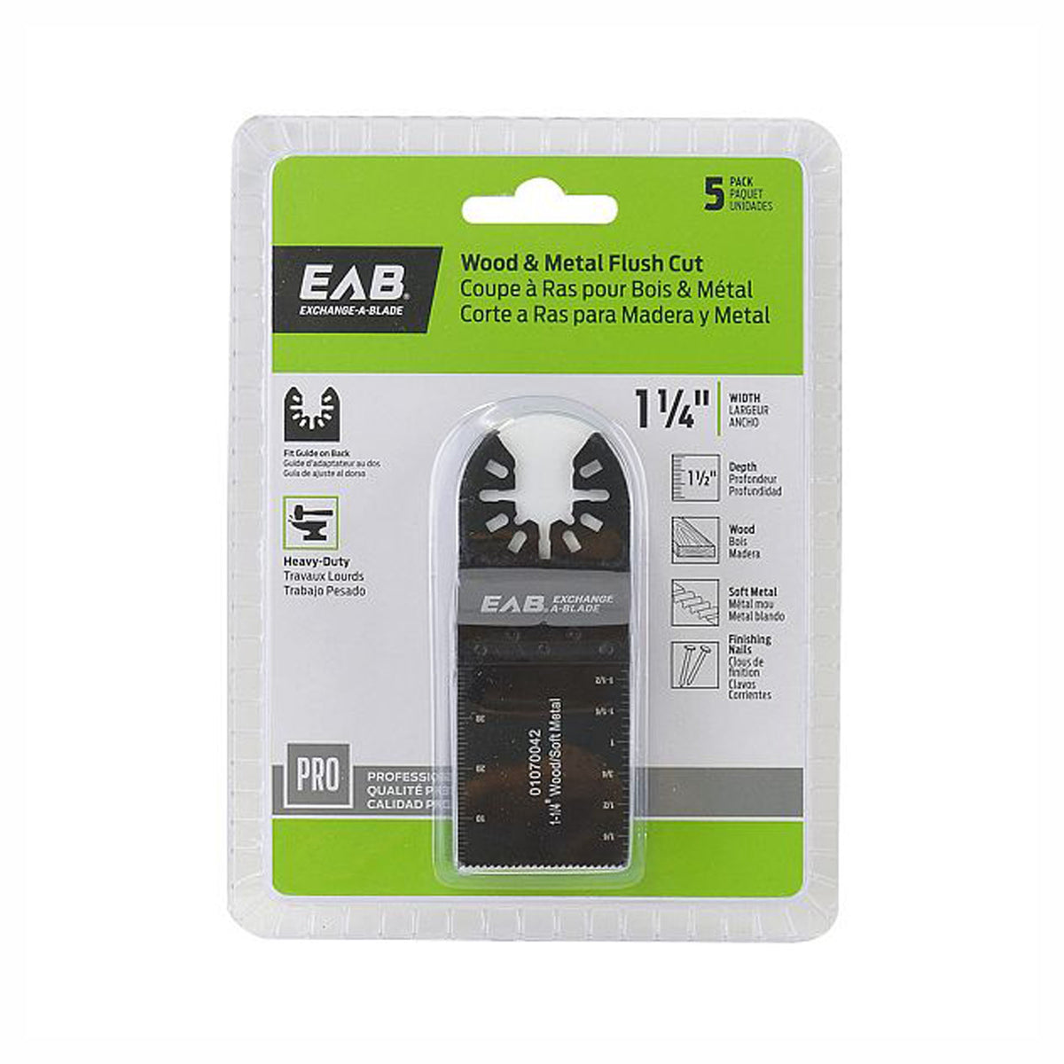 Lame de scie oscillante coupe à raz pour le bois & les métaux, 1-1/4'' (emballage de 5)