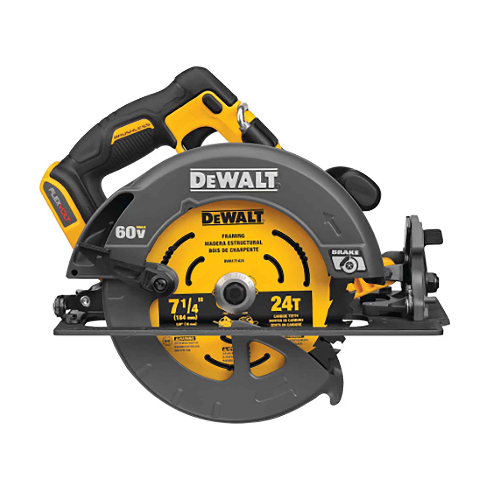 Scie circulaire Flexvolt, sans fil, 7-1/4'', 60 volt (outil seulement)