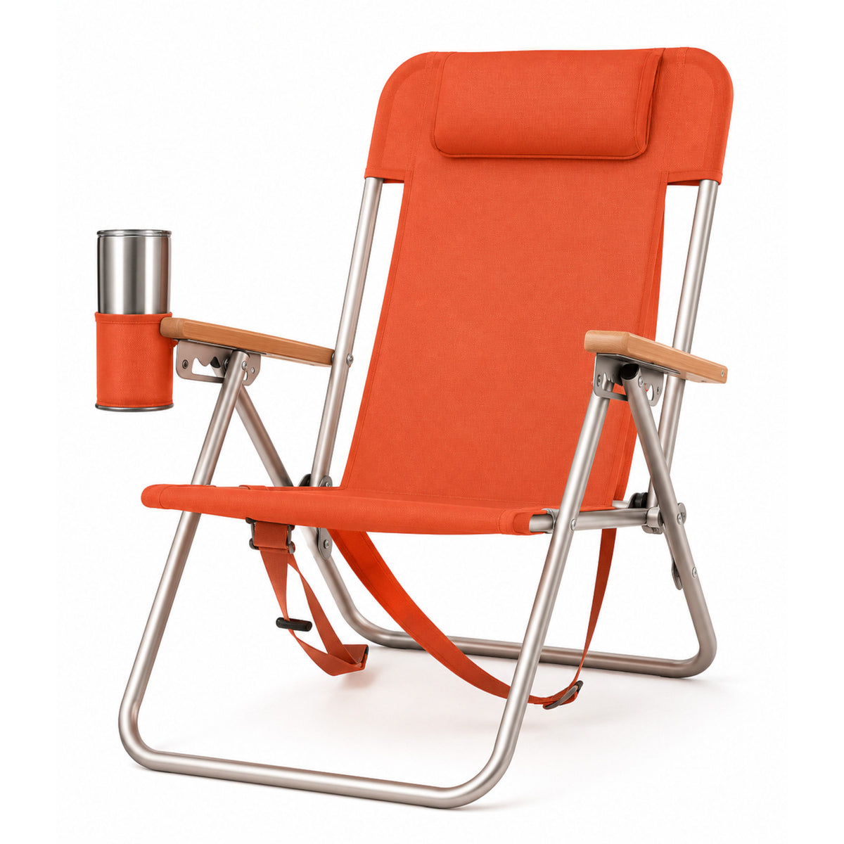 Chaise Pliante, 4 positions, terracotta