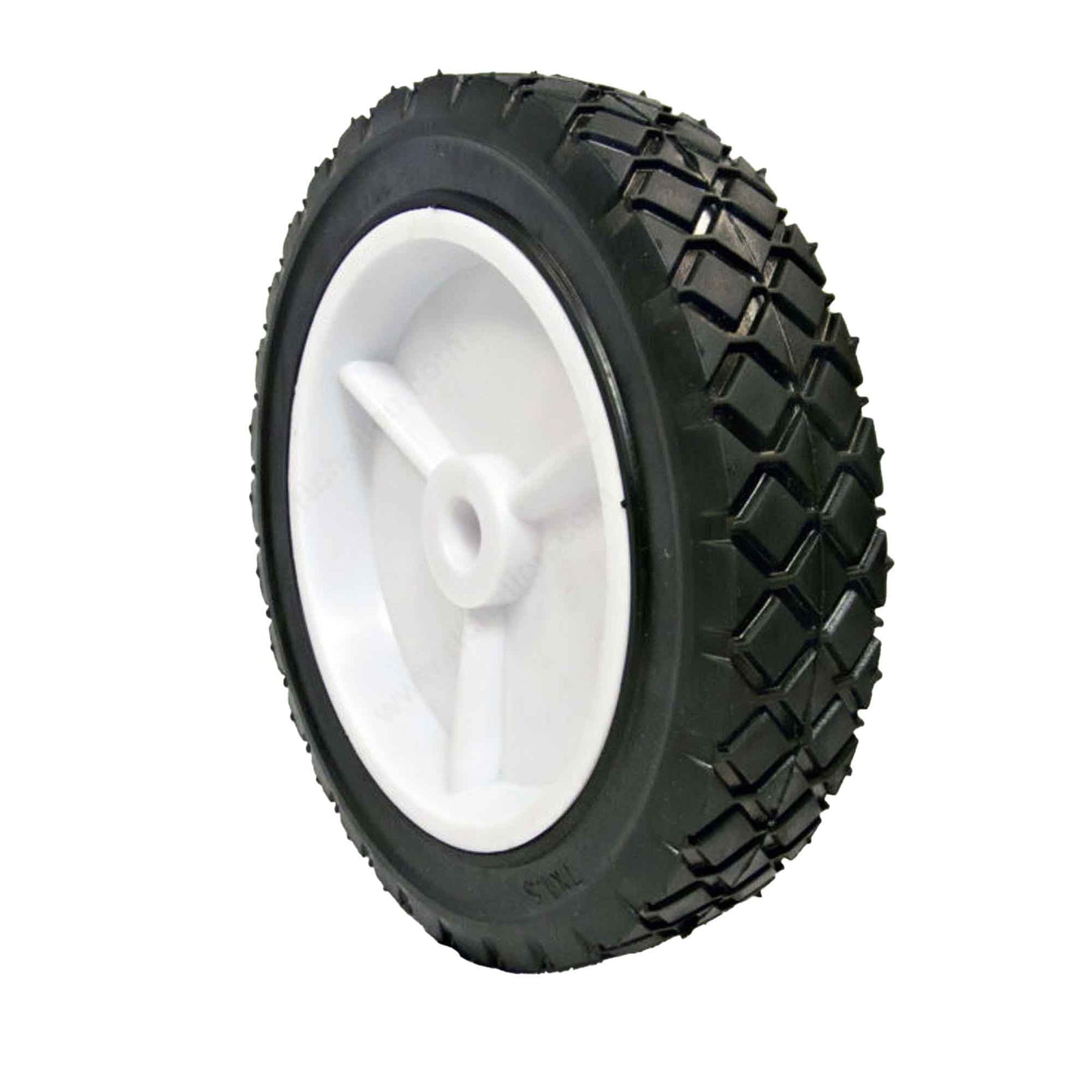 Roue en plastique de jardin blanc, 1-1/2'' x 7''