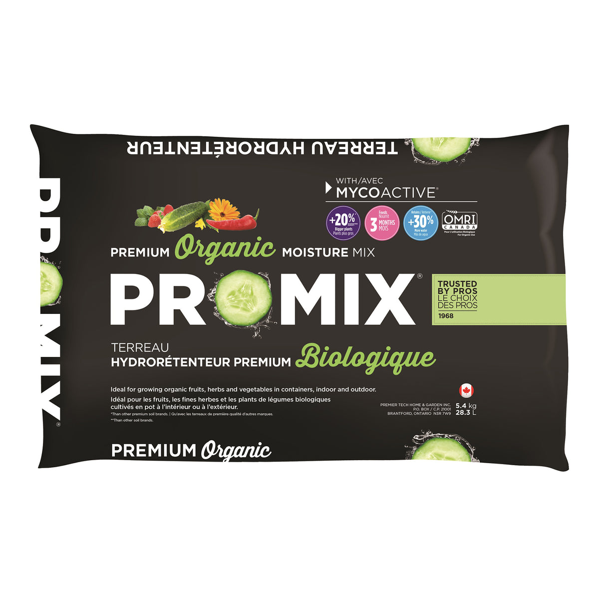 Terreau hydrorétenteur biologique PRO-MIX, 28,3 L