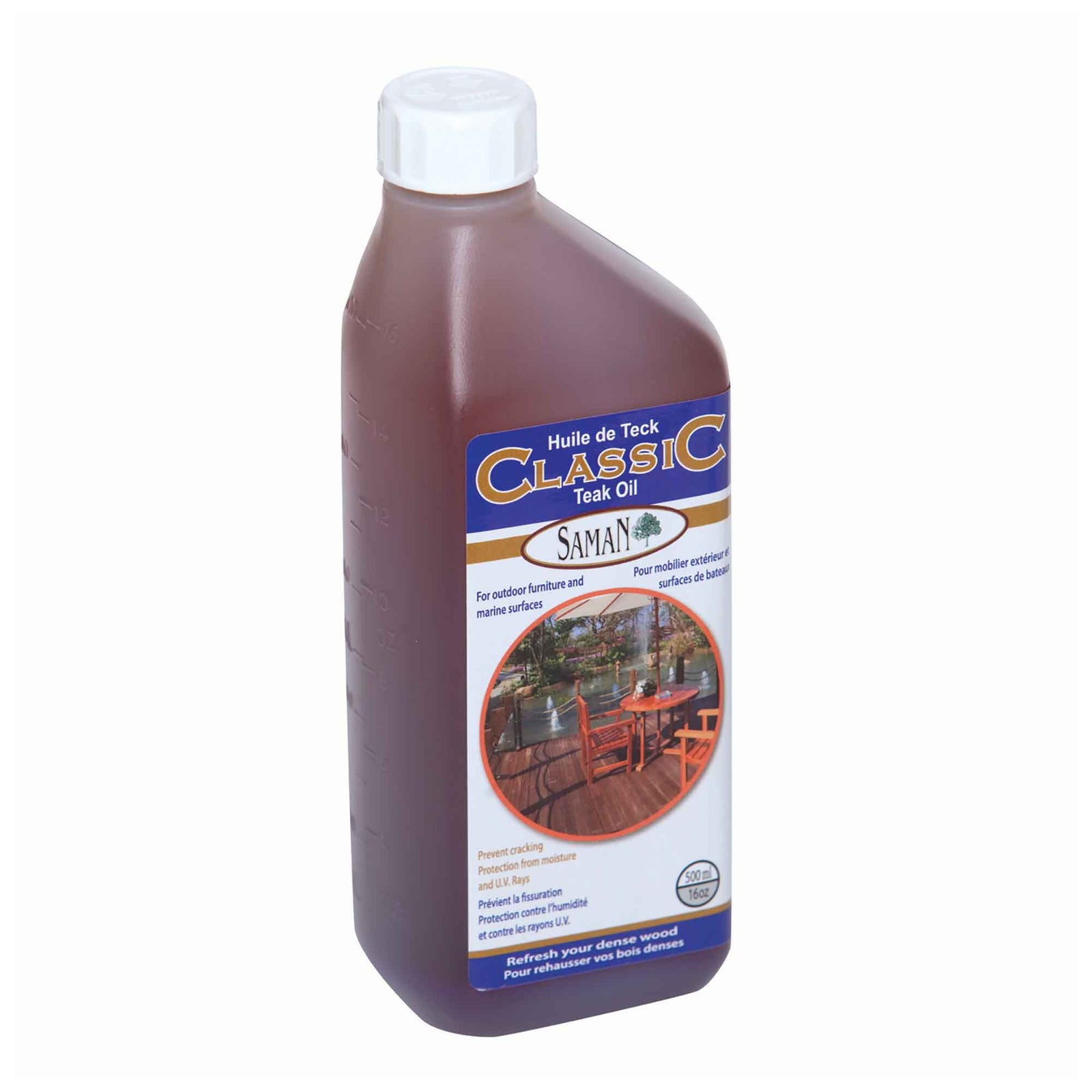 Huile de Teck naturelle, 500 ml         