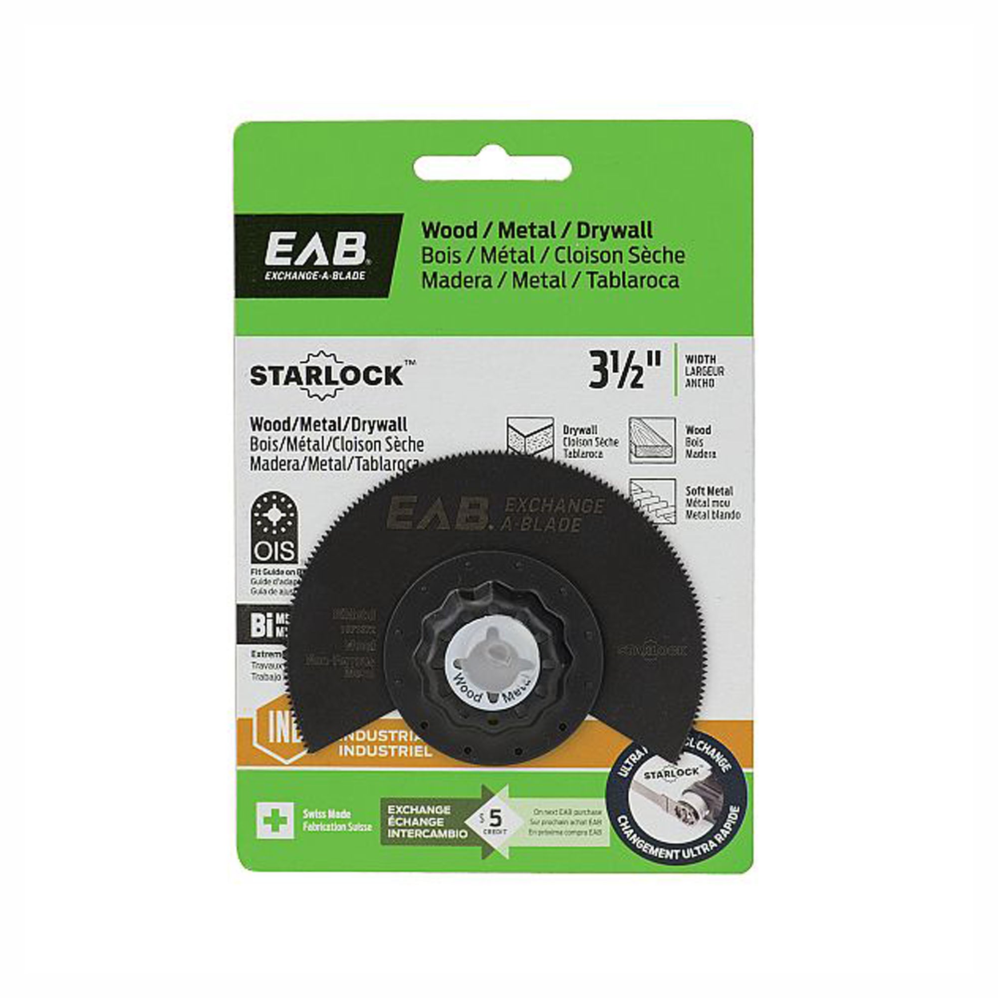 Lame de scie oscillante pour le bois & les métaux, 3-1/2''