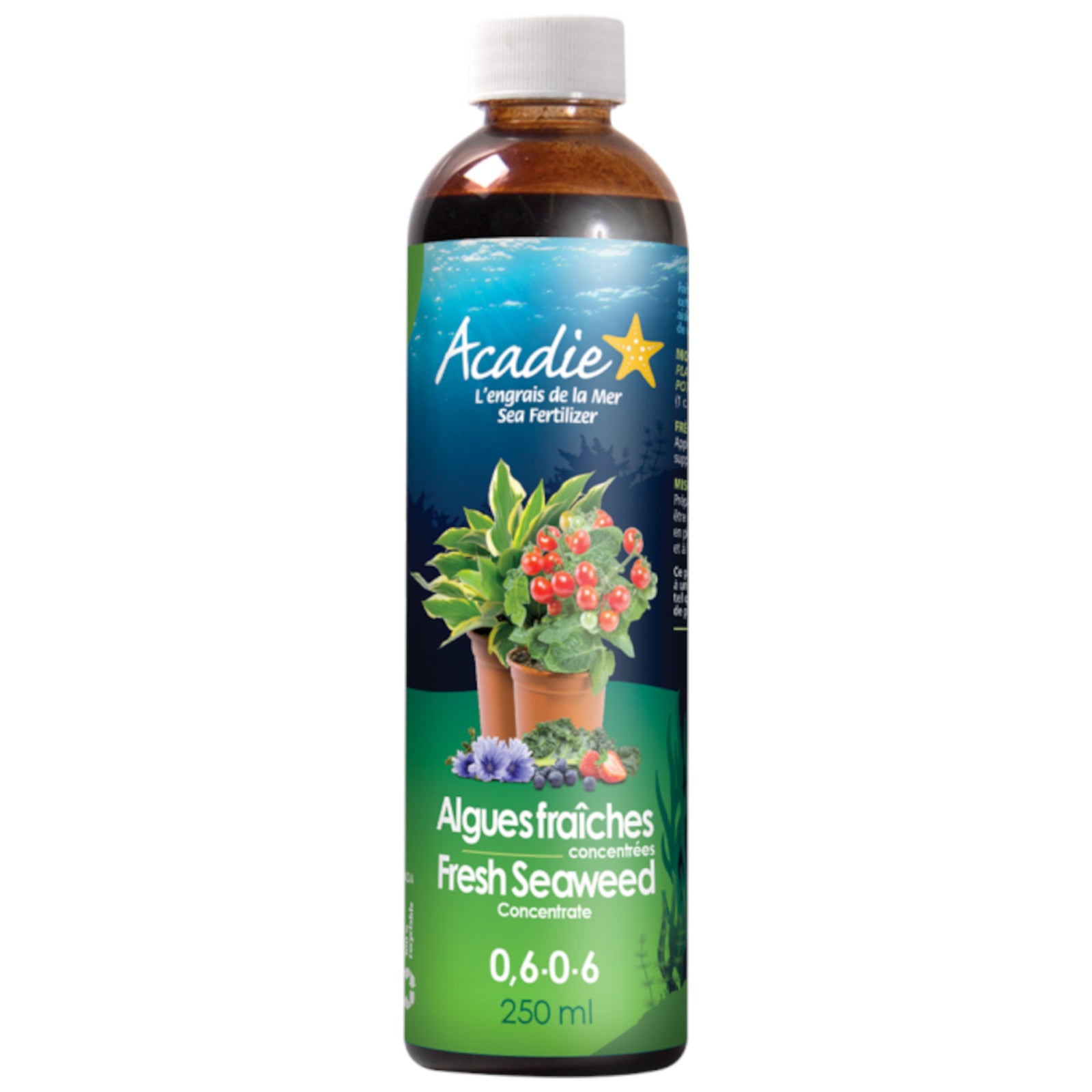 Engrais Acadie, algues liquides, 0,6 - 0 - 6, 250 ml