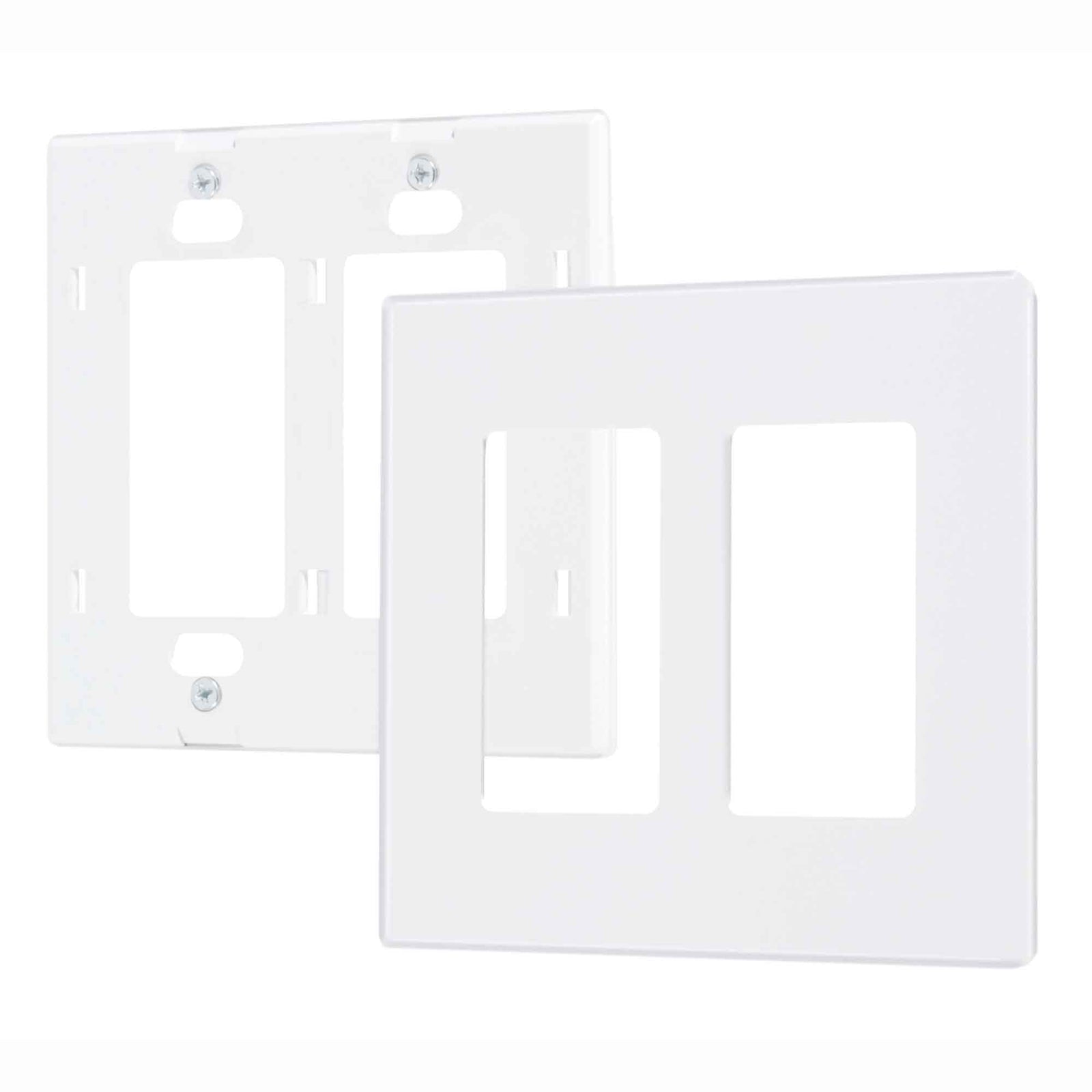 Plaque murale DÉCORA double, sans vis, blanche