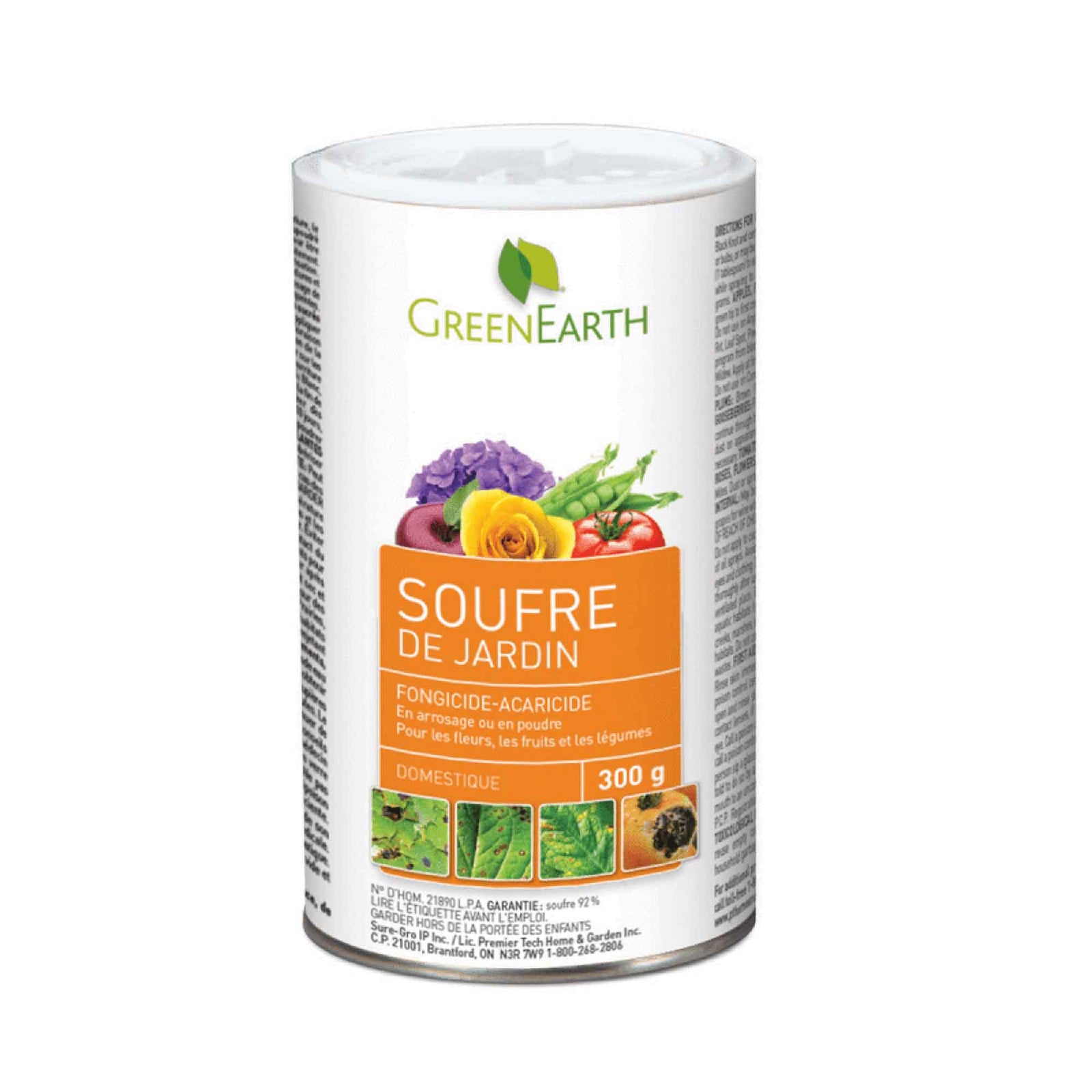 Insecticide souffre en poudre pour jardin, 300 gr