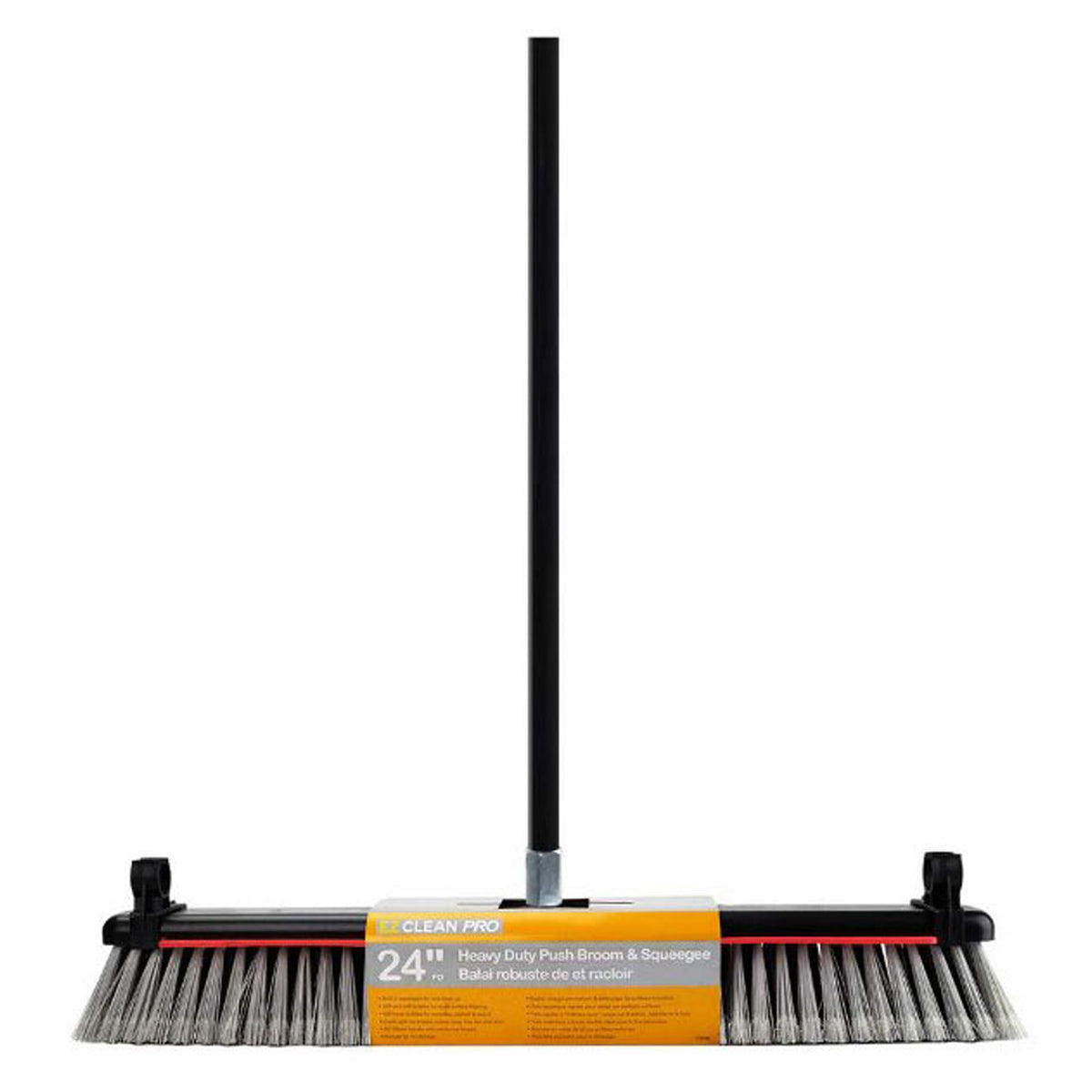 Balai-brosse, deux en un, avec raclette