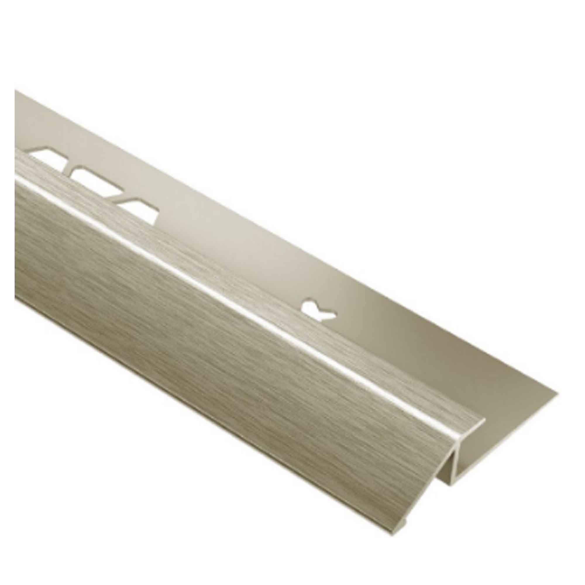 Moulure profilée réductrice VINPRO-U en aluminium nickel brossé, 1/8''