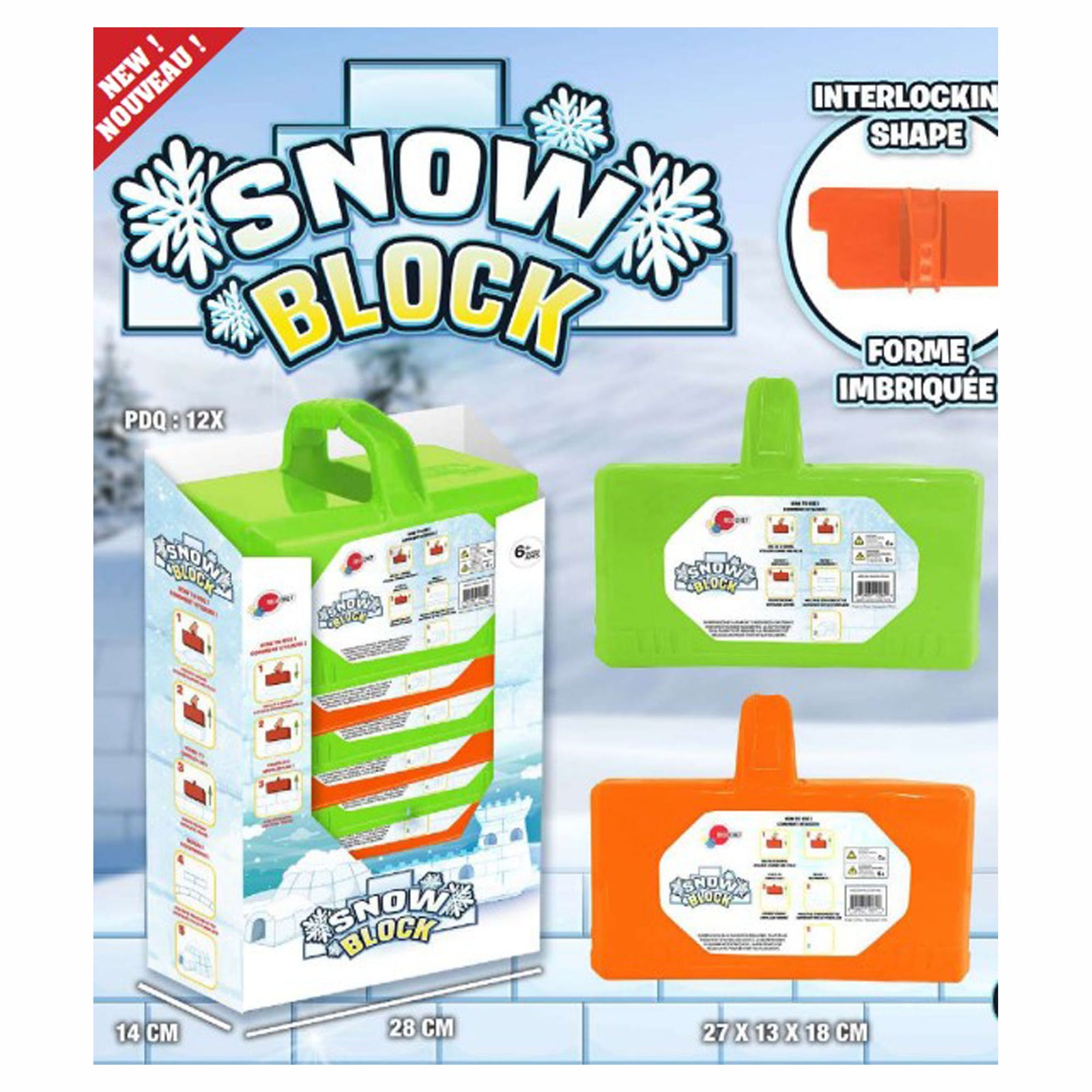 Moule à briques de neige