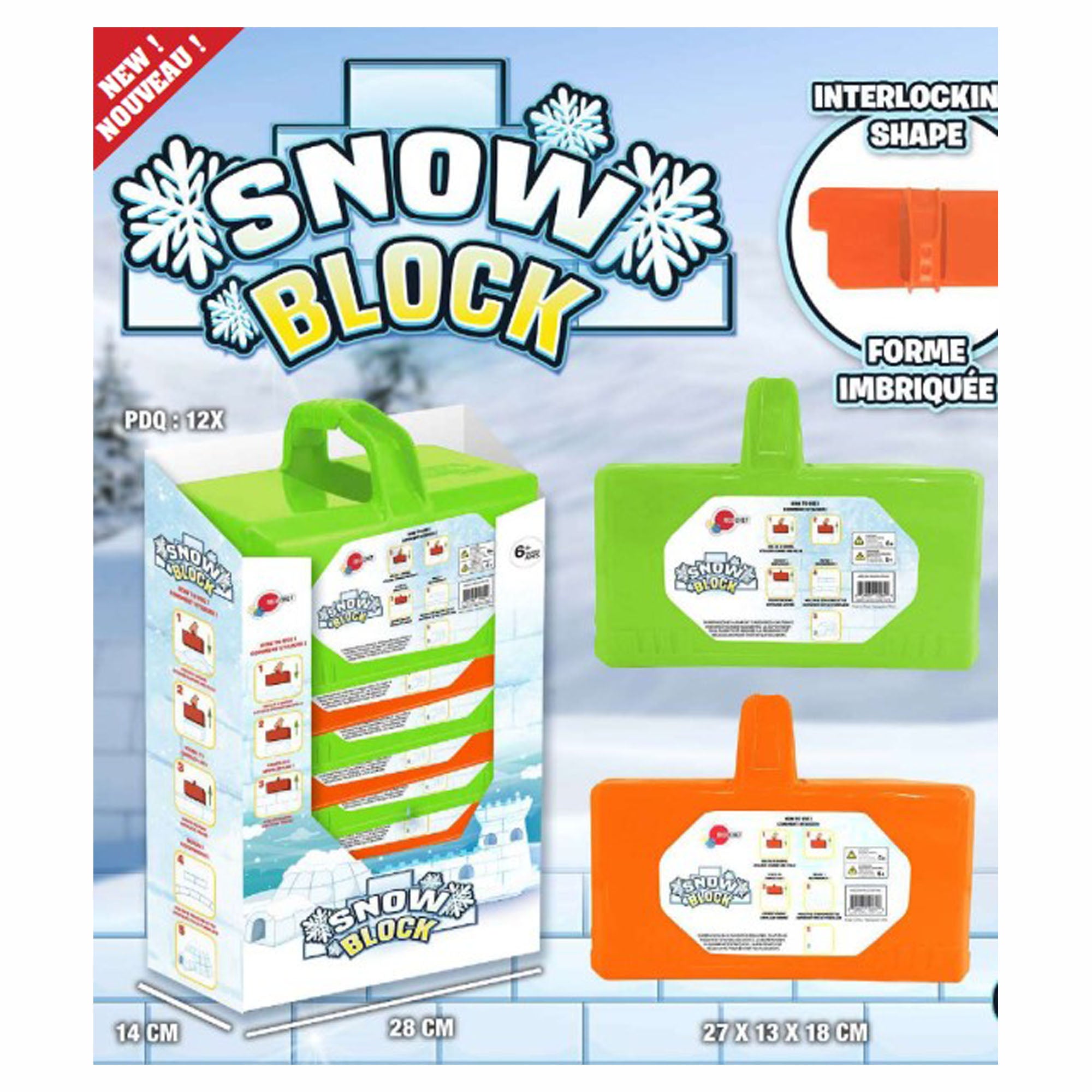 Moule à briques de neige