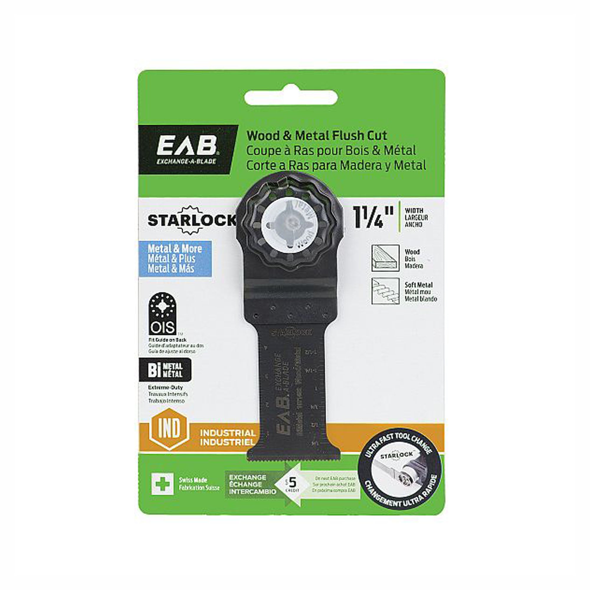 Lame de scie oscillante au carbure, Starlock, pour le bois & les métaux, 1-1/4''