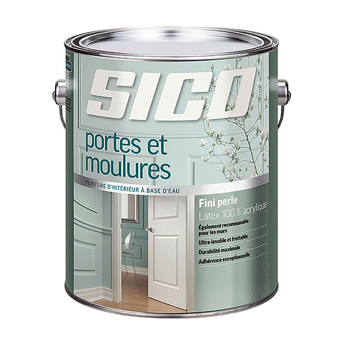 Peinture intérieure au latex pour portes et moulures, Base 2, 899 ml