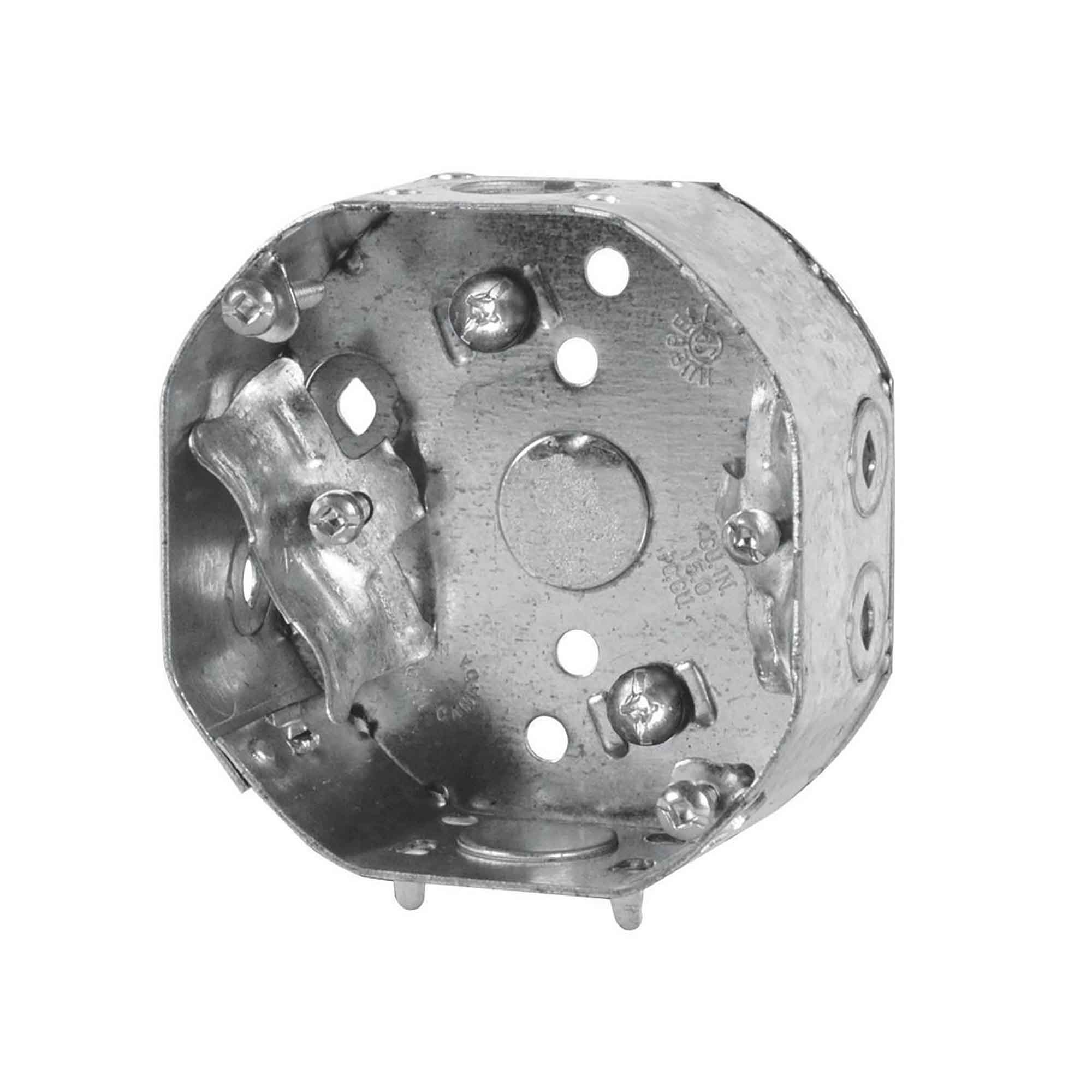 Boîte octogonale de 4'' avec débouchure de 1/2", 1-1/2" de profondeur (15 po³)