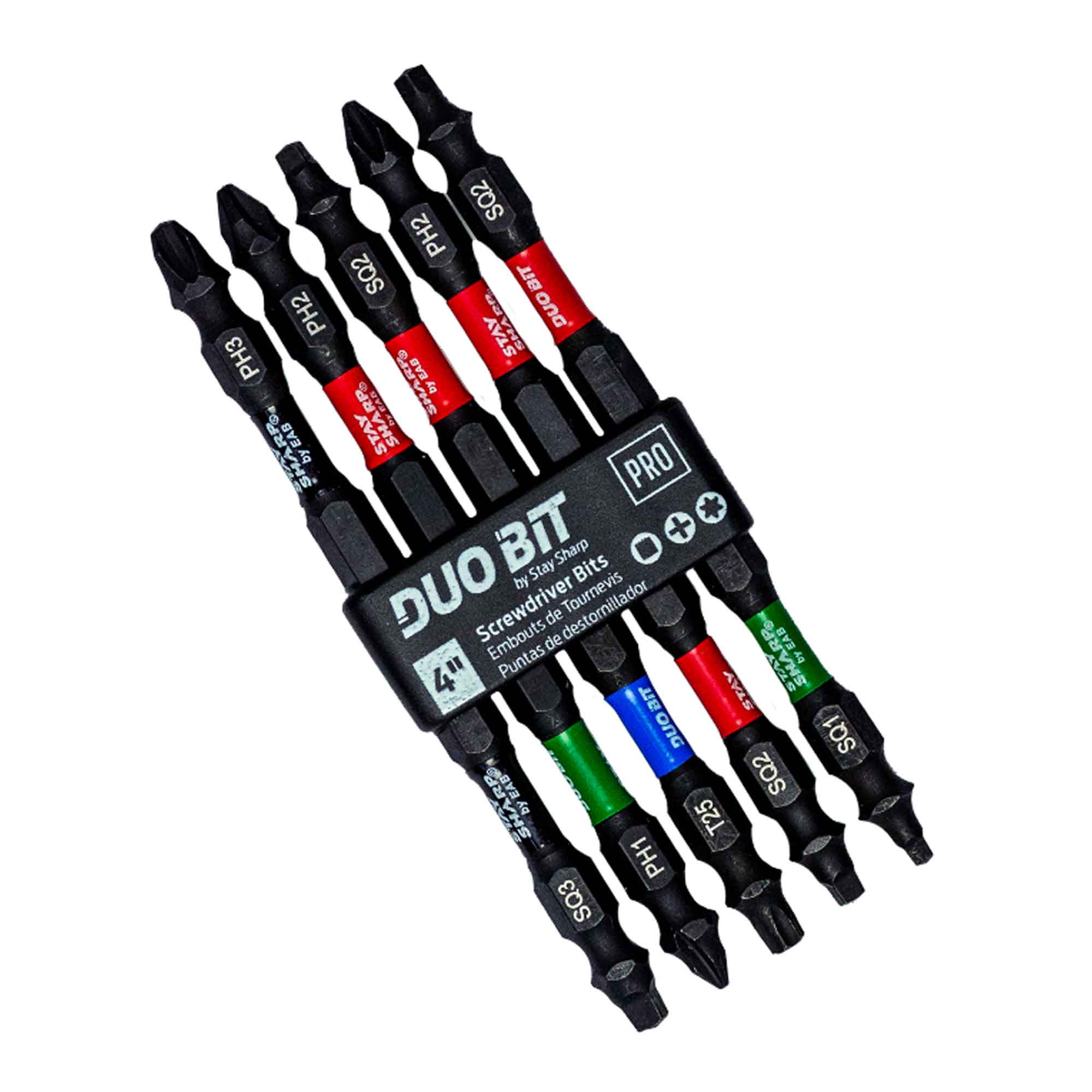 Ensemble d'embouts Duo bit, assortie, 4'' (5 morceaux)