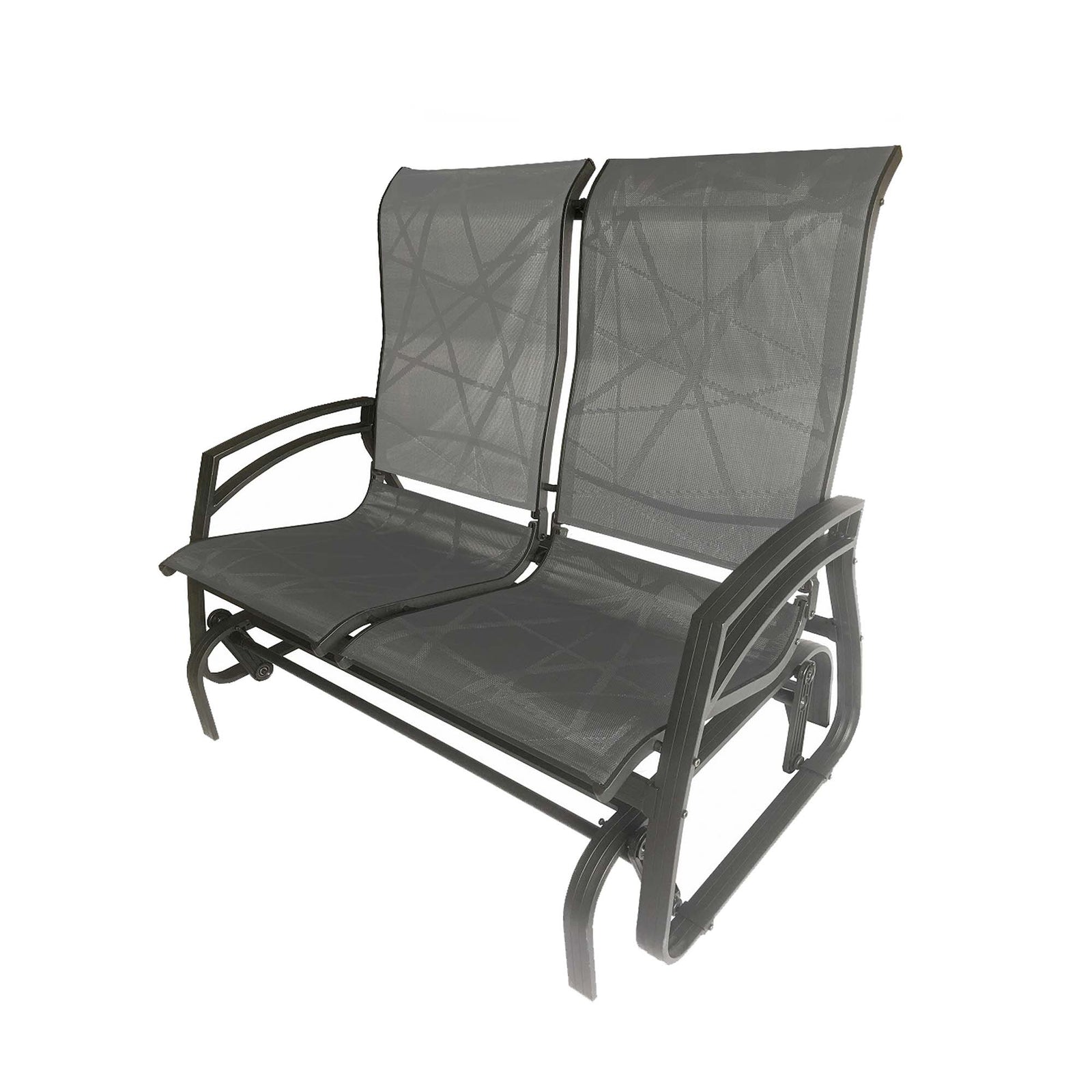 Chaise berçante en aluminium Kansas, double 