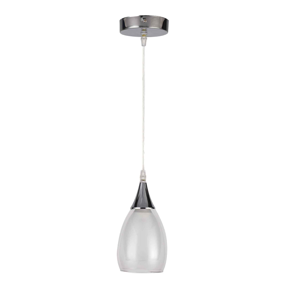Luminaire suspendu blanc à 1 lumière de la collection Repley, 4,7&quot; x 67,4&quot;