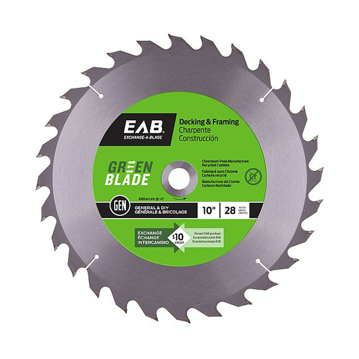 Lame de scie alternative bimétal pour métal 10'' x 28 dents 