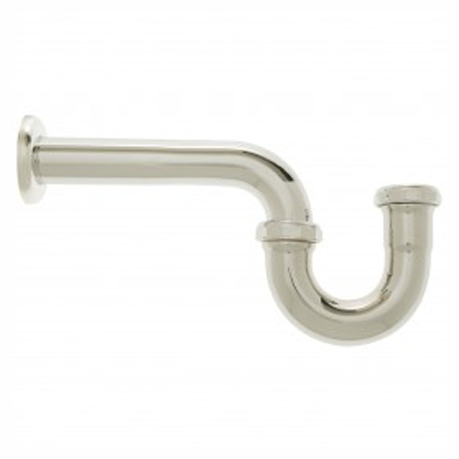 Siphon en P, laiton chromé, 1-1/4''