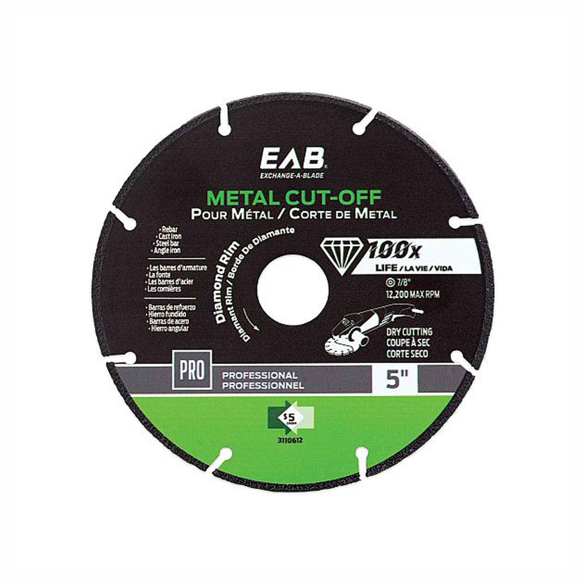 Lame de scie au diamant, turbo construction pro, 5''