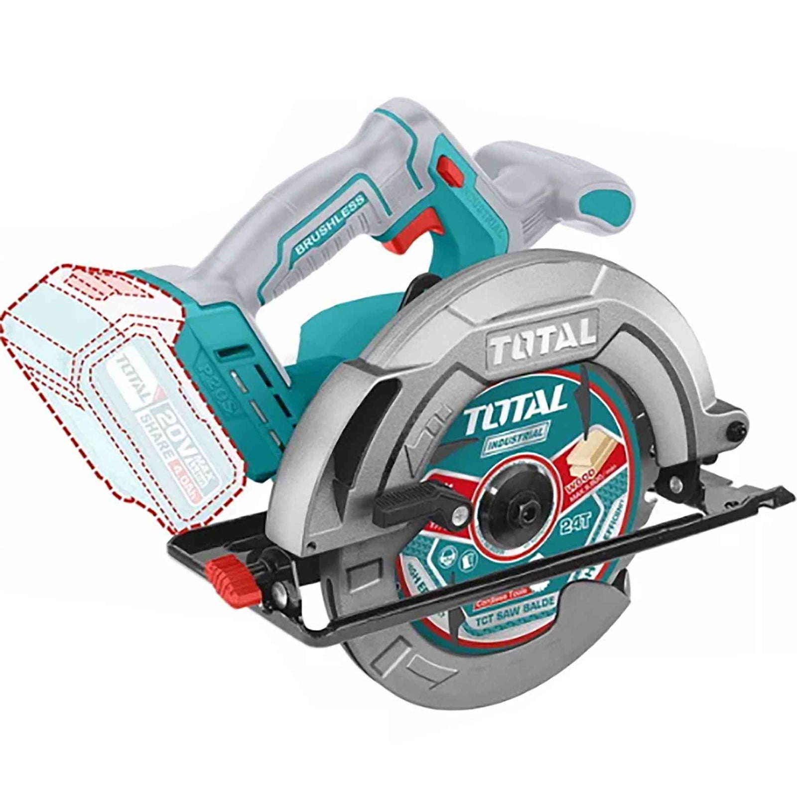 Scie circulaire, à batterie, sans balais, 7-1/4'', 20 Volts