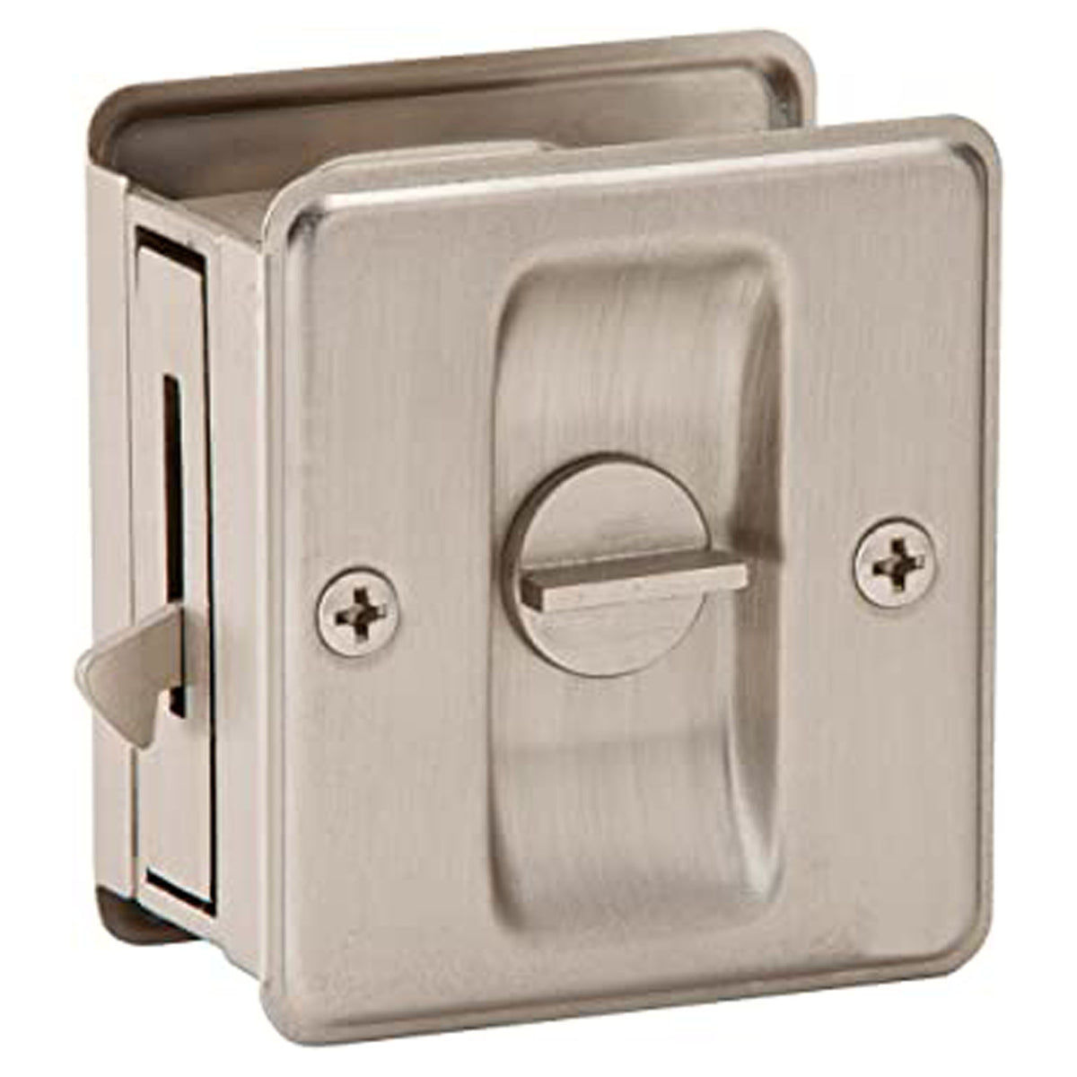 Poignée privée carrée pour porte escamotable, nickel