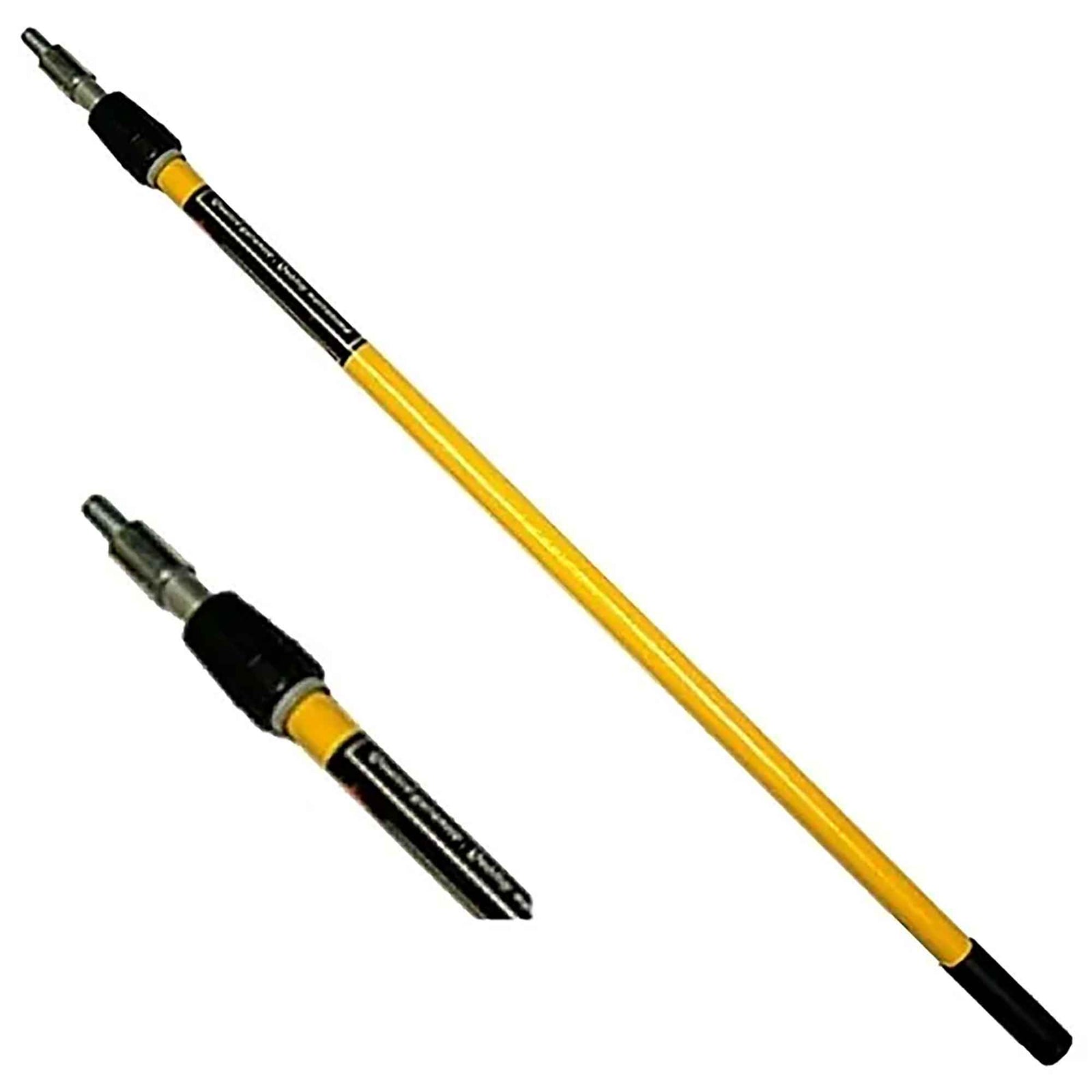 Manche pour peinture en fibre de verre et aluminium jaune, 8' à 16'