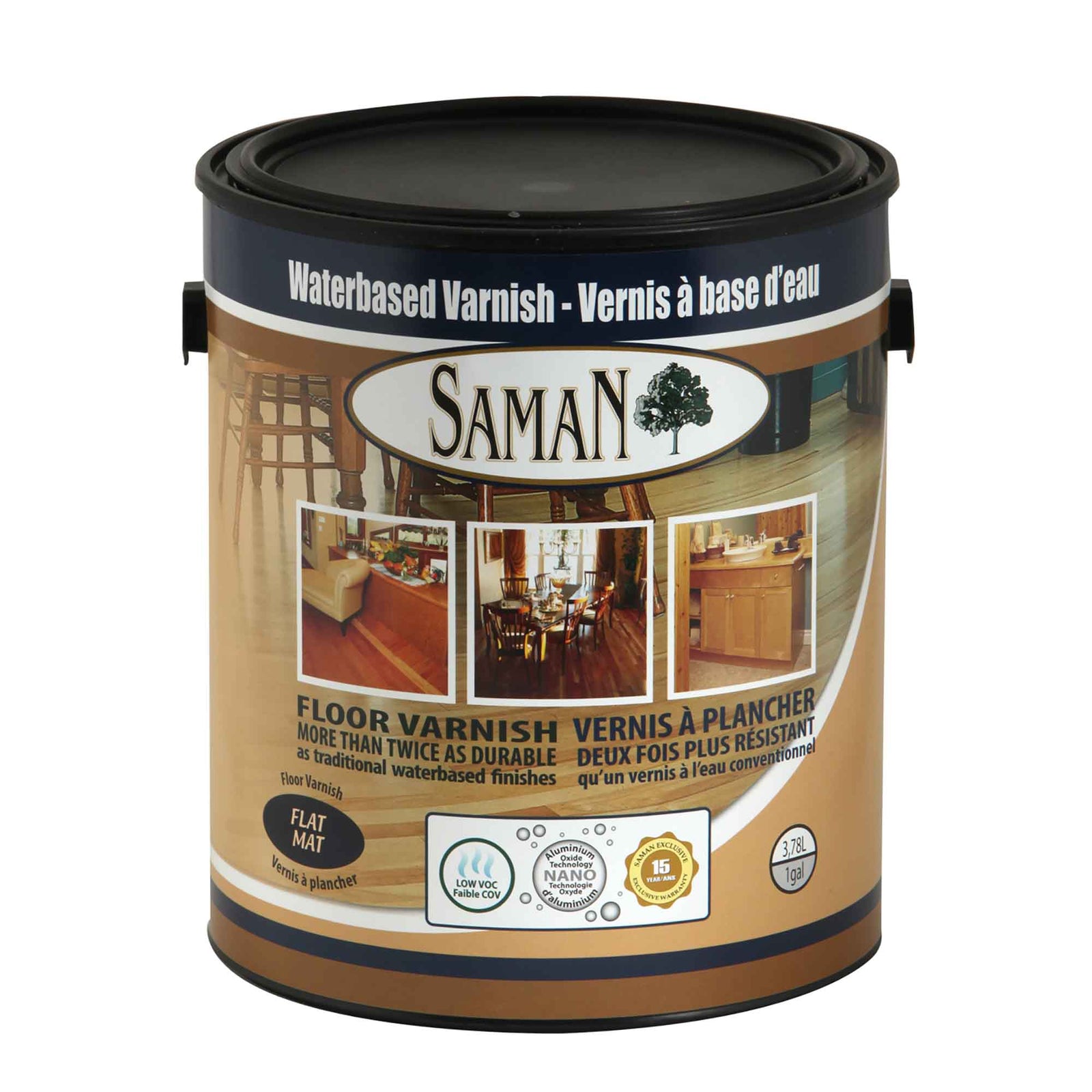 Vernis à base d'eau mat, 3,78 L           