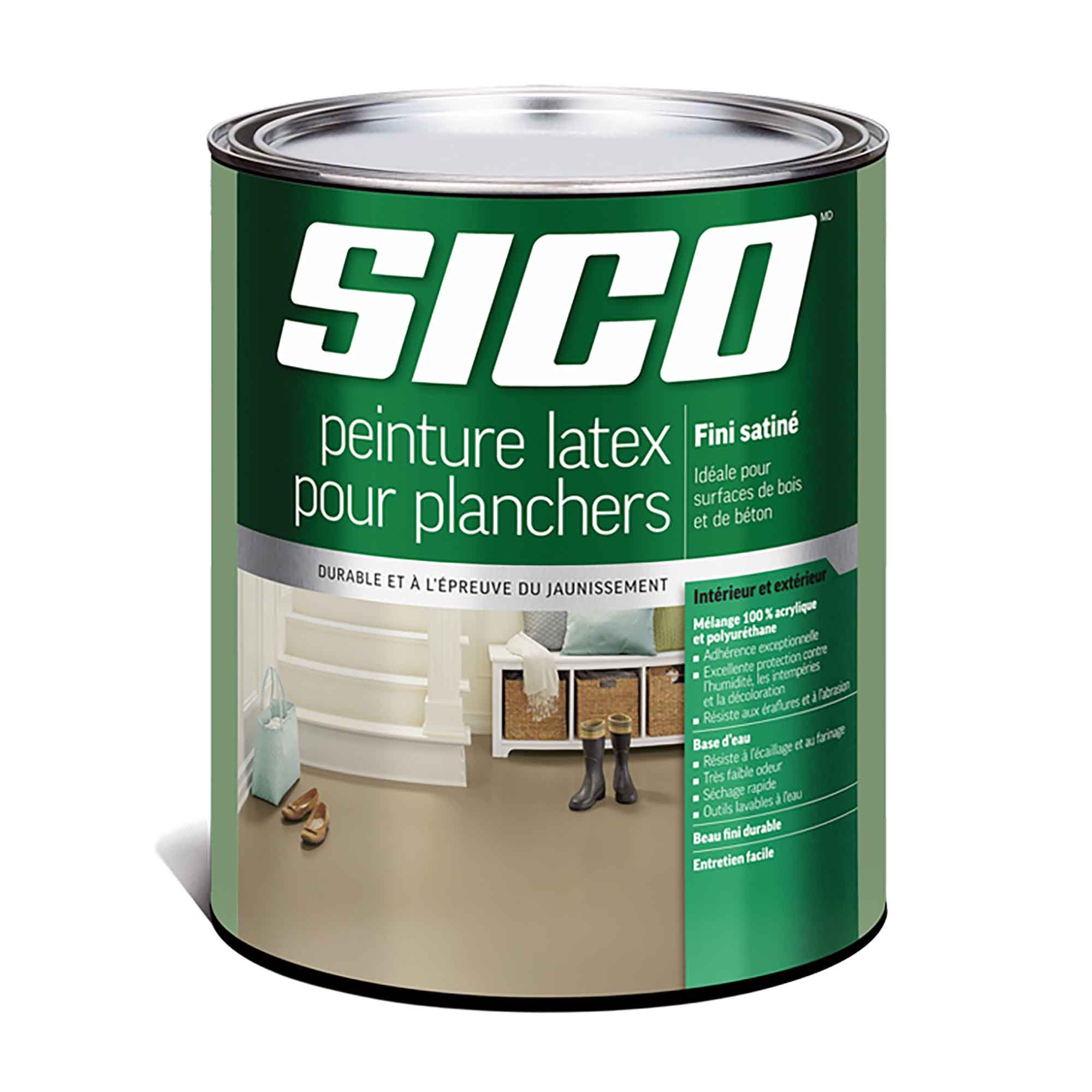 Peinture uréthane latex pour plancher, base 1, 3,79 litres