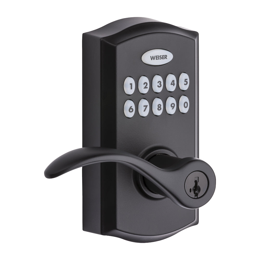 Levier électronique Smartcode avec clavier, noir mat