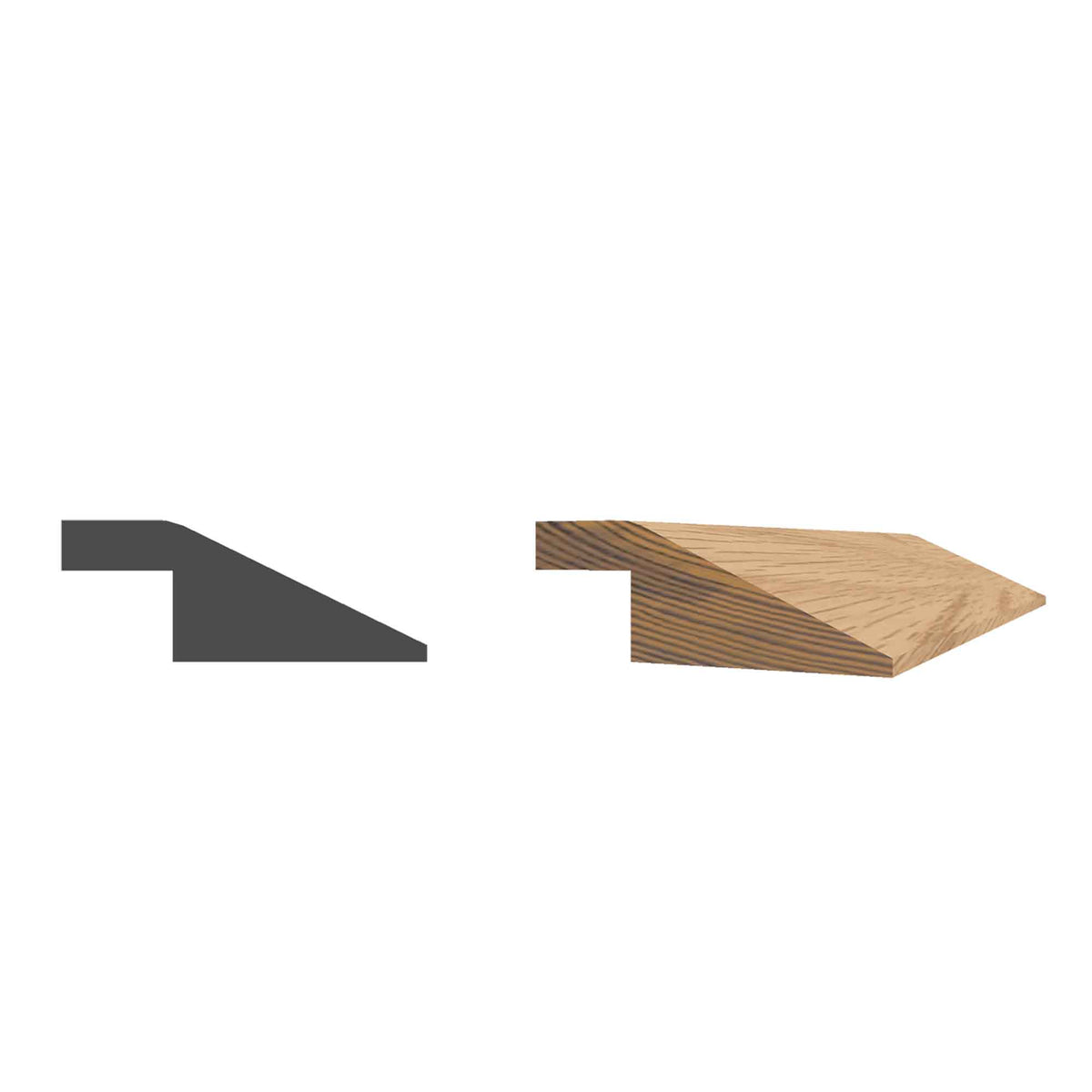 Moulure de finition en chêne pour plancher flottant, 36&quot; x 1-3/8&quot; x 8 mm
