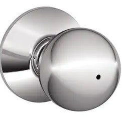 Bouton privée Orbit, chrome satiné
