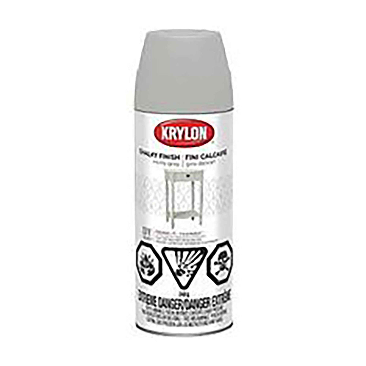 Peinture Aérosol Krylon Crayeus, gris brume, 340 gr