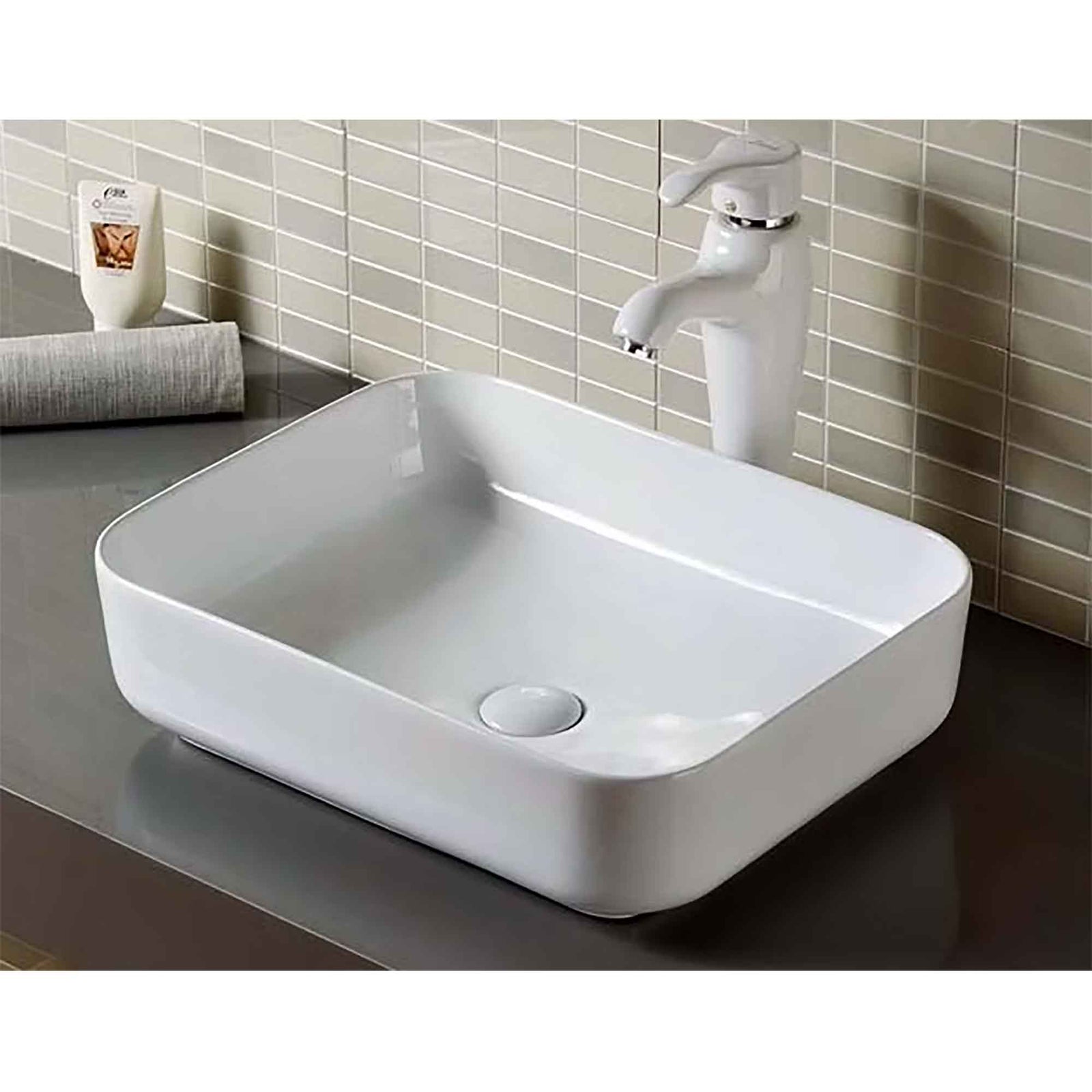 Lavabo vasque 18'' x 14'' x 5''. Blanc