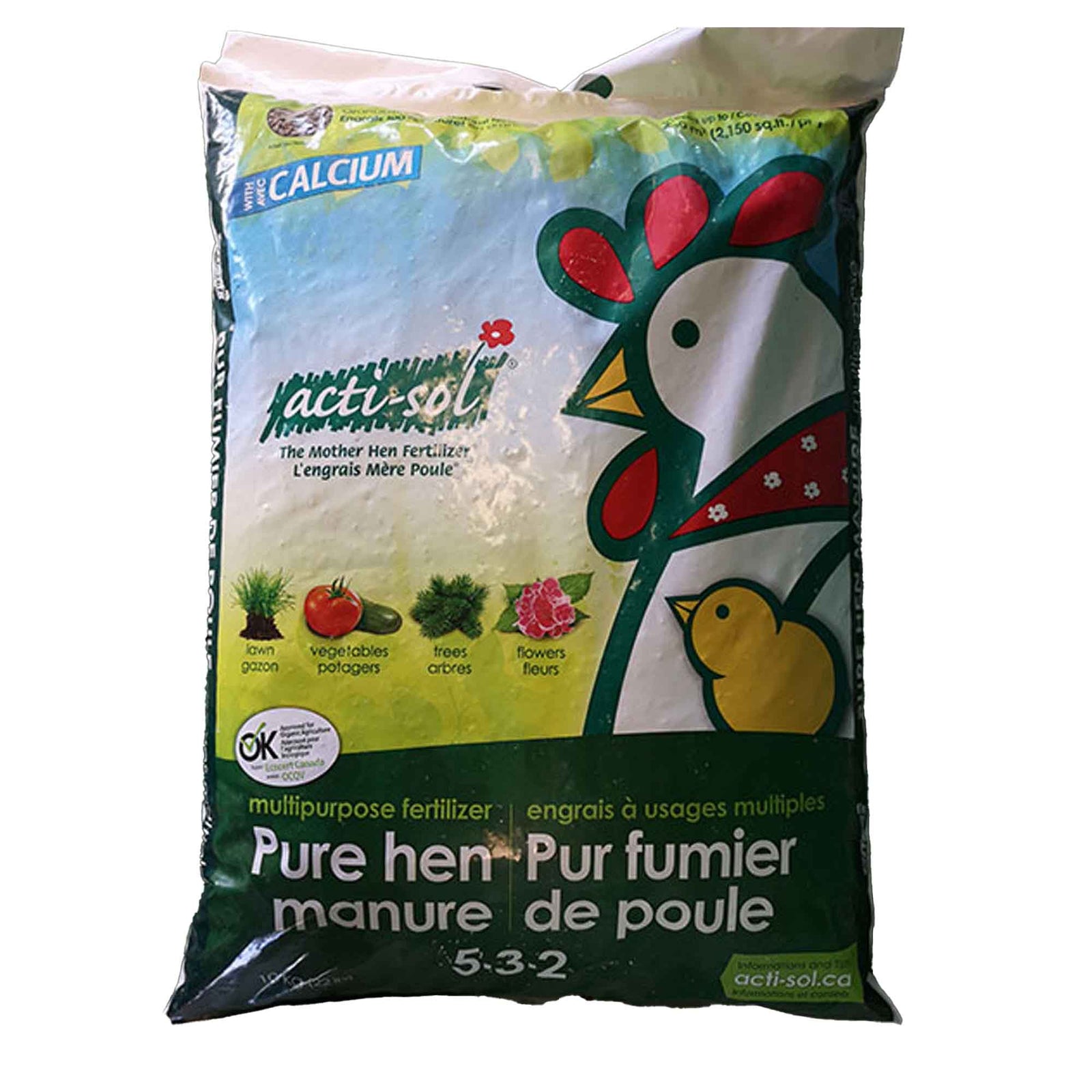Fumier de poule, pur, 5-3-2, 20 kg