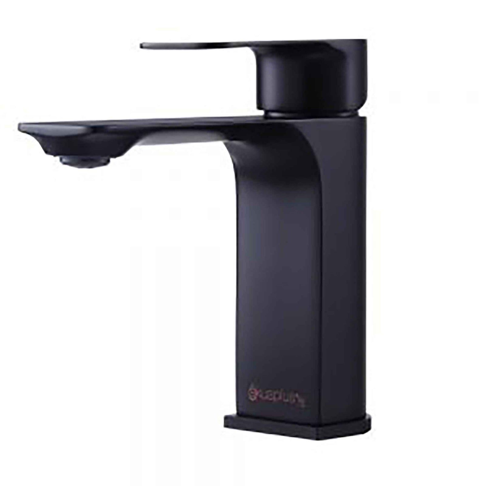 robinet de lavabo monotrou rond Elena, noir mat