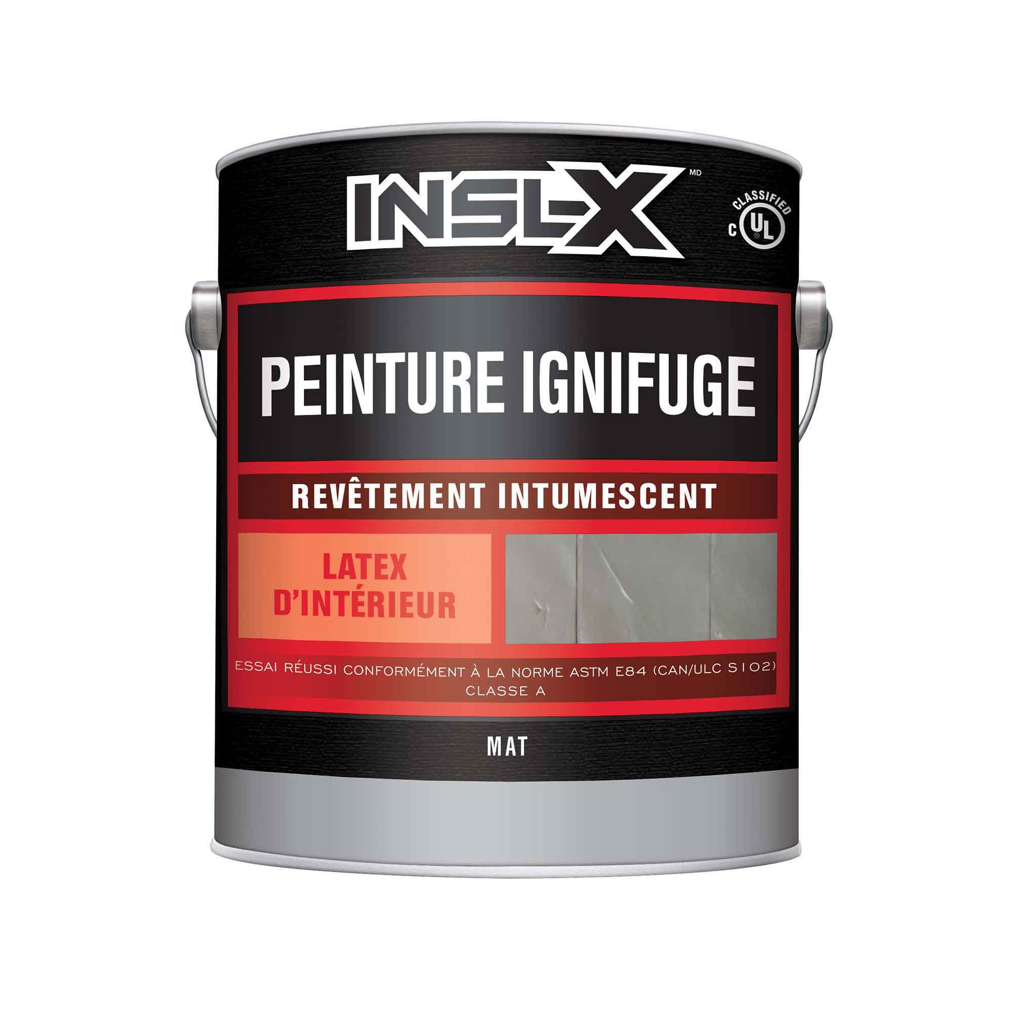 Peinture ignifuge en latex Insl-X mat blanc, 3,79 L