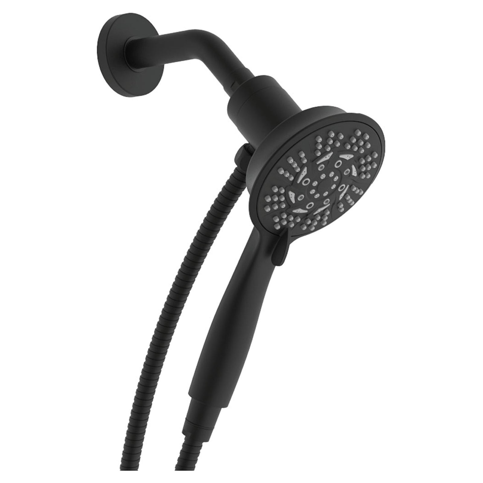 Ensemble de douche à main, magnétique, 10 jets, noir mat