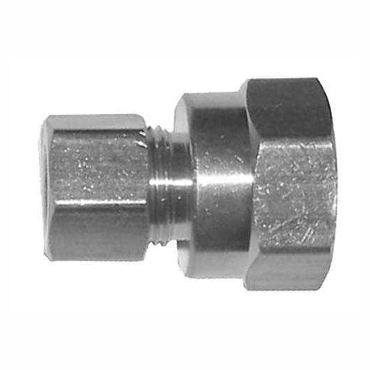Union en laiton, réduction, 3/8'' COMP X 1/2'' X FPT