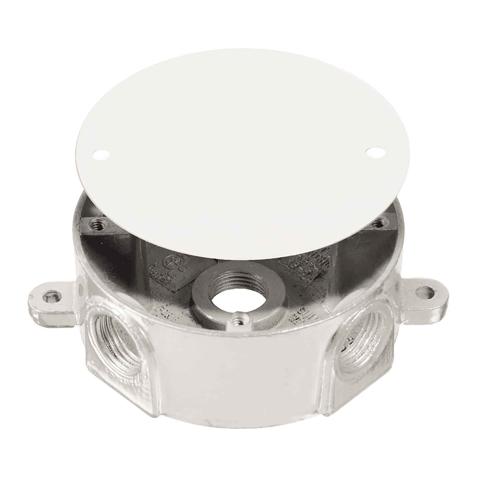 Boîte ronde étanche avec couvercle, 1/2''